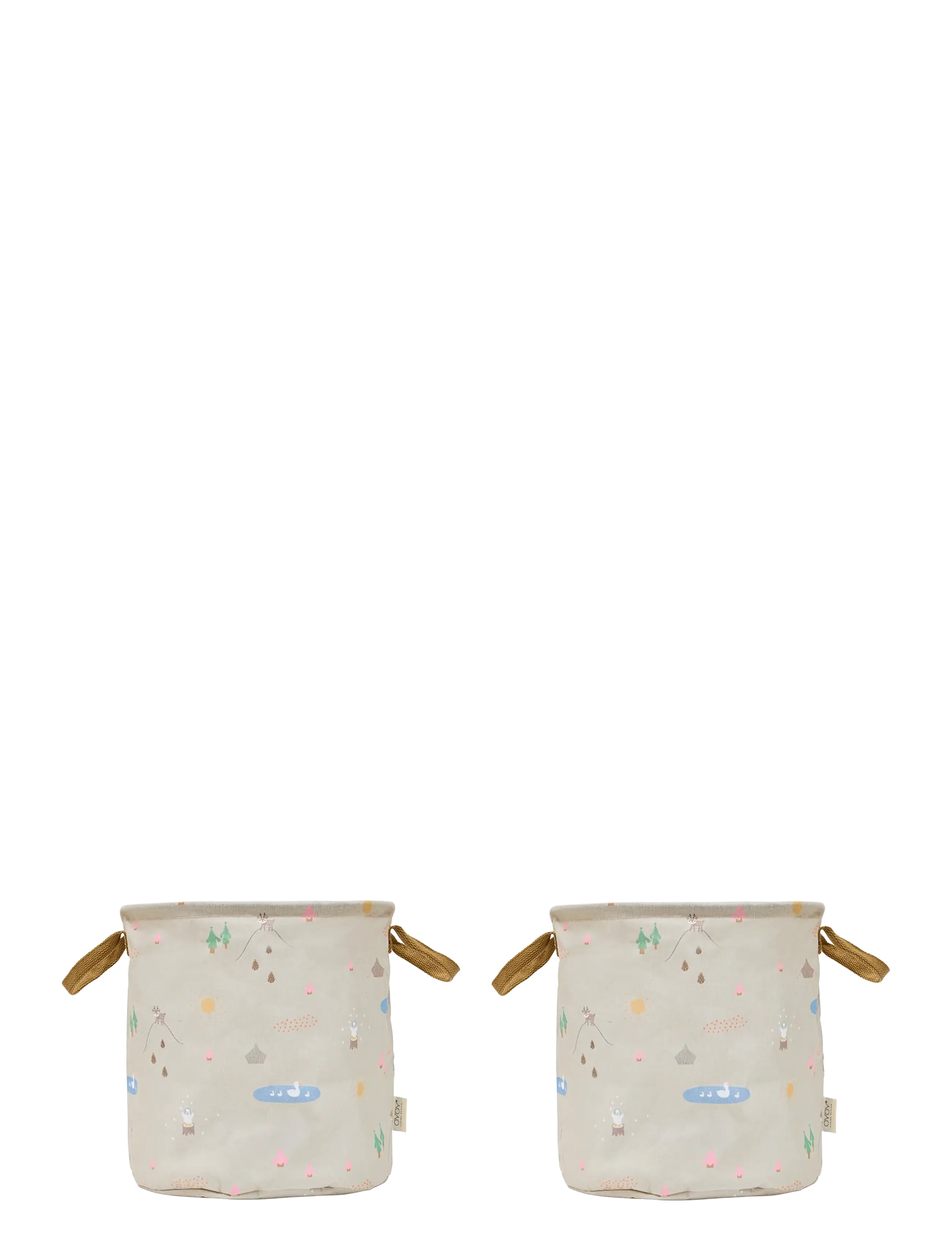 OYOY MINI - Deer & Duck Storage Basket Medium - Set of 2 - paniers de rangement - beige - 0