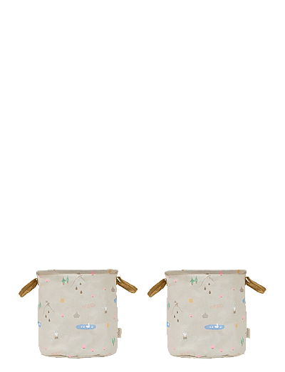 OYOY MINI Deer & Duck Storage Basket Medium - Set of 2 - OYOY MINI - BEIGE / beige