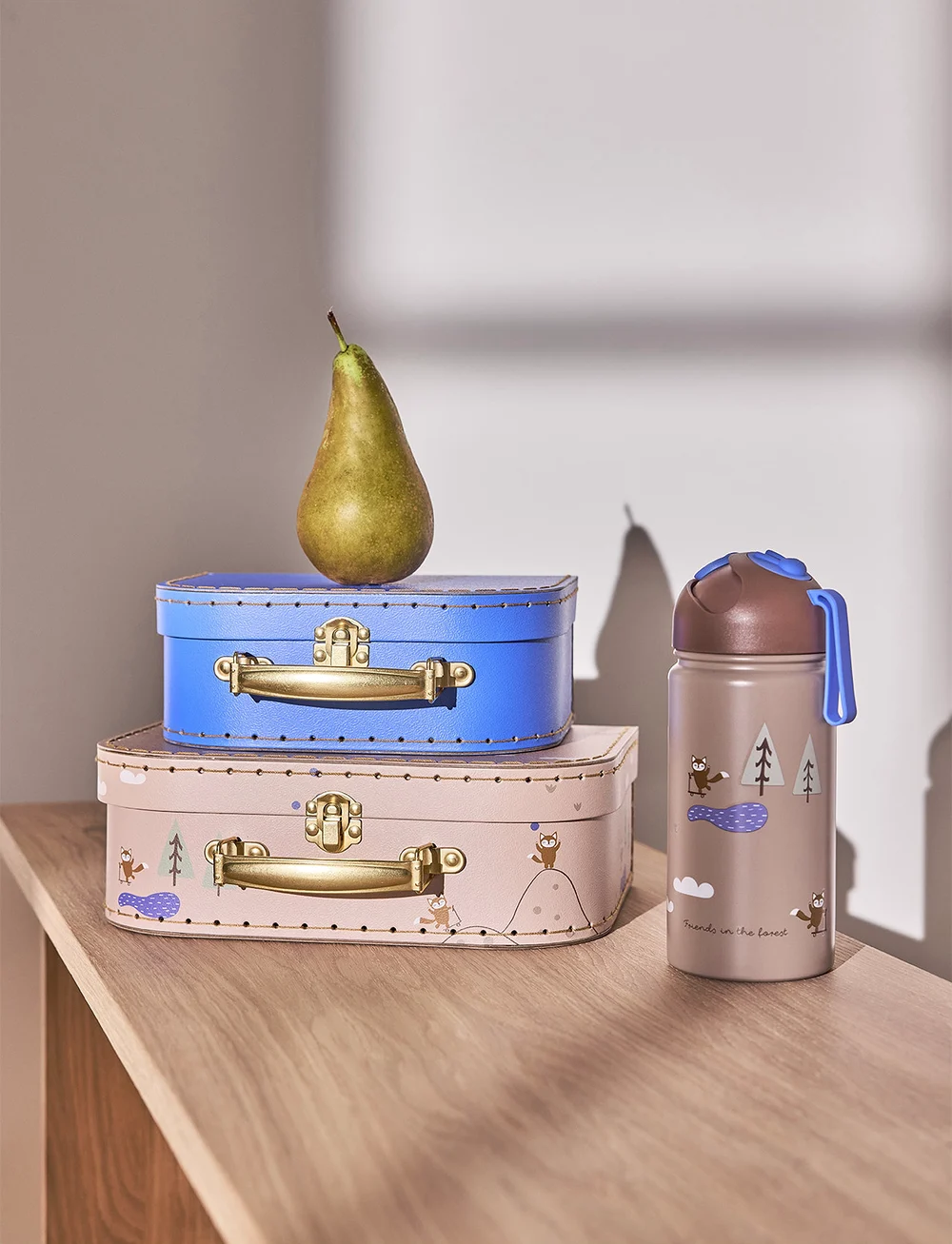 OYOY MINI - Friends in the Forest Bottle  360ml - veepudelid - blue - 0