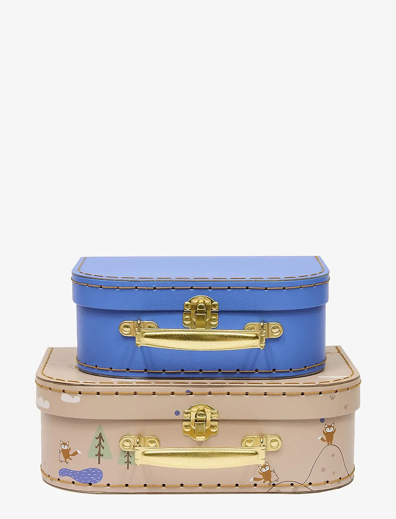 OYOY MINI - Mini Suitcase Friends in the forest Fox - Set of 2 - opbevaringskurve - beige - 1