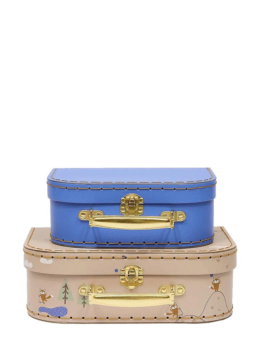 OYOY MINI - Mini Suitcase Friends in the forest Fox - Set of 2 - opbevaringskurve - beige - 1
