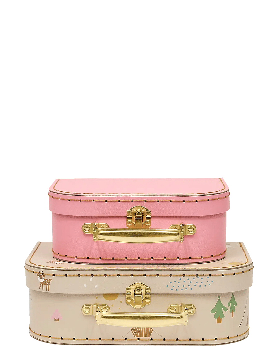 OYOY MINI - Mini Suitcase Friends in the forest Deer & Duck - Set of 2 - camel - 0