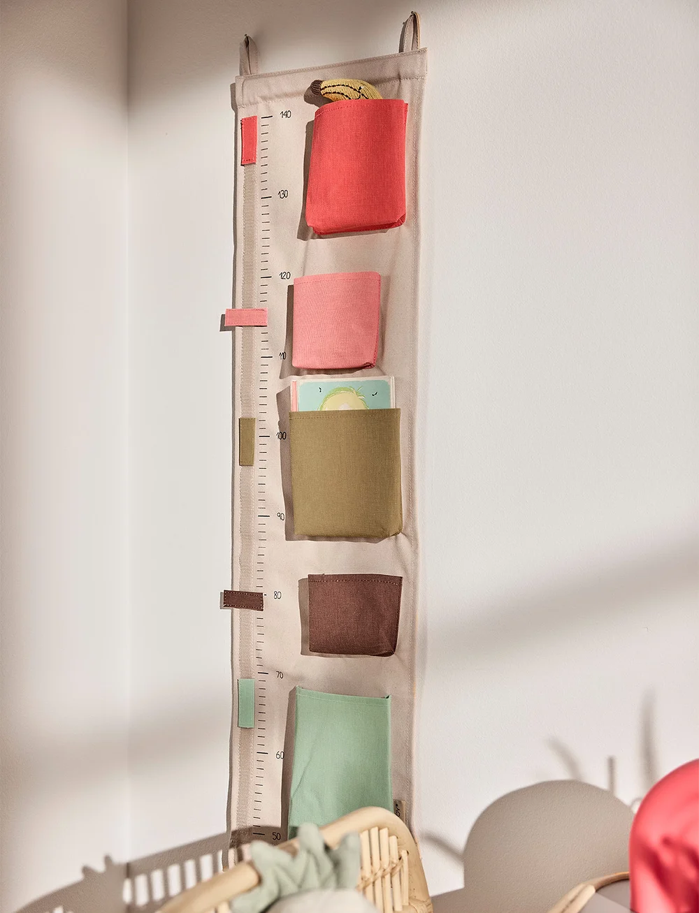 OYOY MINI - Saga Growth Chart Storage - wand-deko - rose - 0