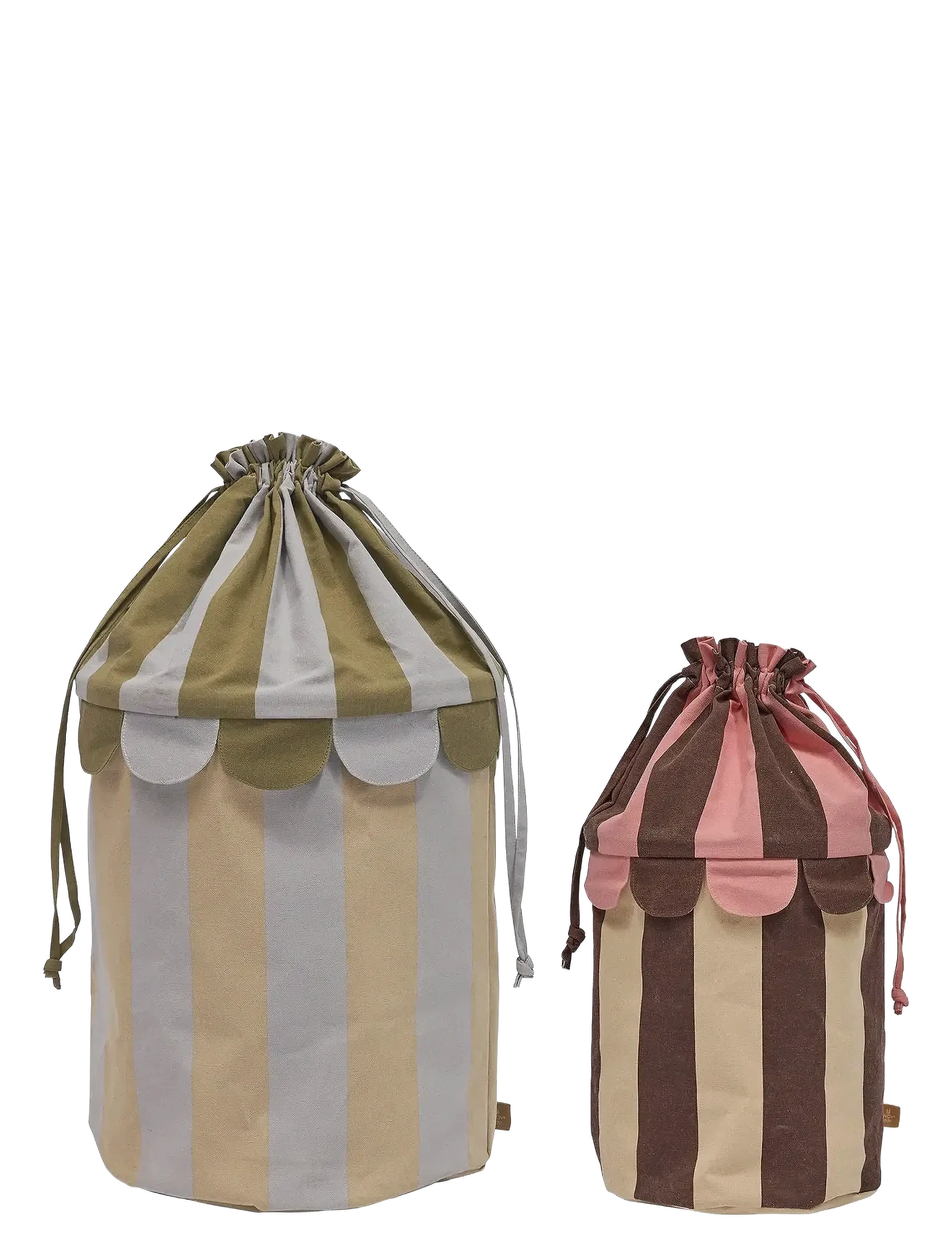 OYOY MINI Saga basket - Set of 2 - Inspiration - ROSE,PURPLE / beige