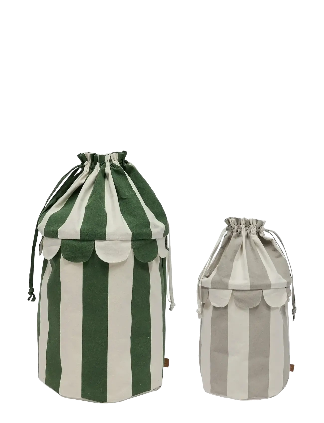 OYOY MINI Saga basket - Set of 2 - OYOY MINI - CLAY,GREEN / green