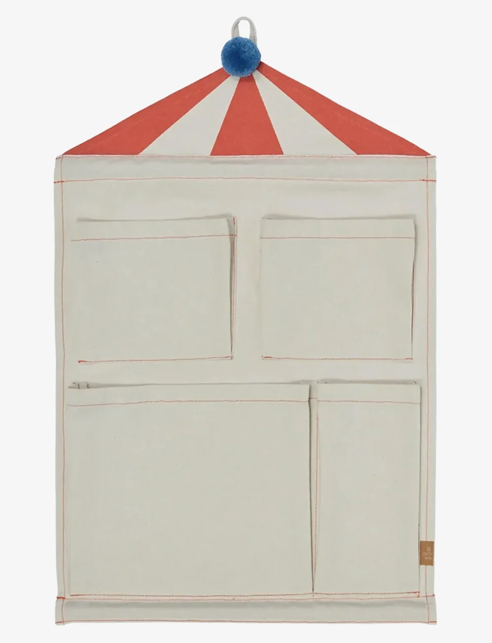 OYOY MINI - Circus Wall Storage 1 - krokar och galgar - clay,red - 0
