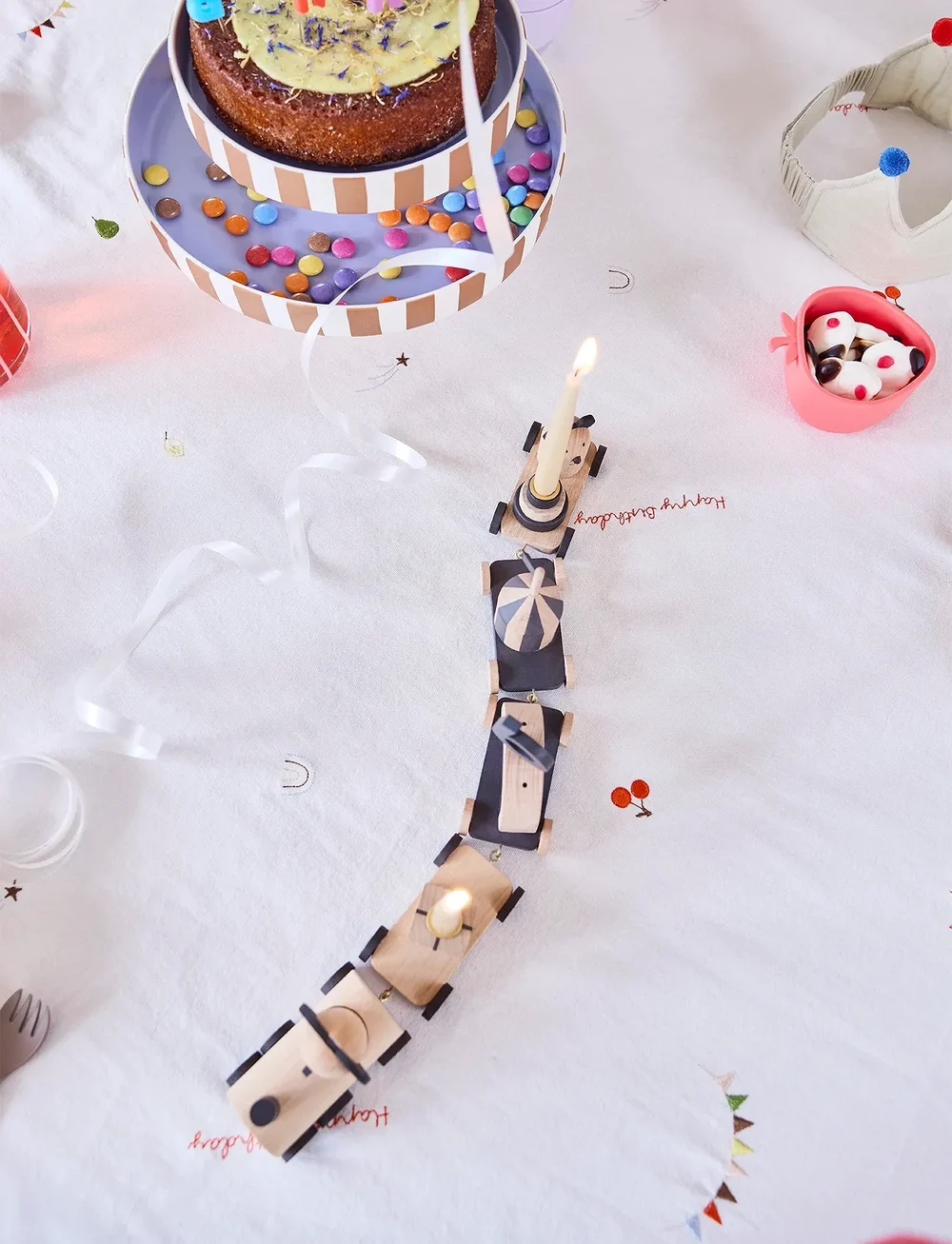 OYOY MINI - Otti Birthday Train - festtilbehør - nature - 2