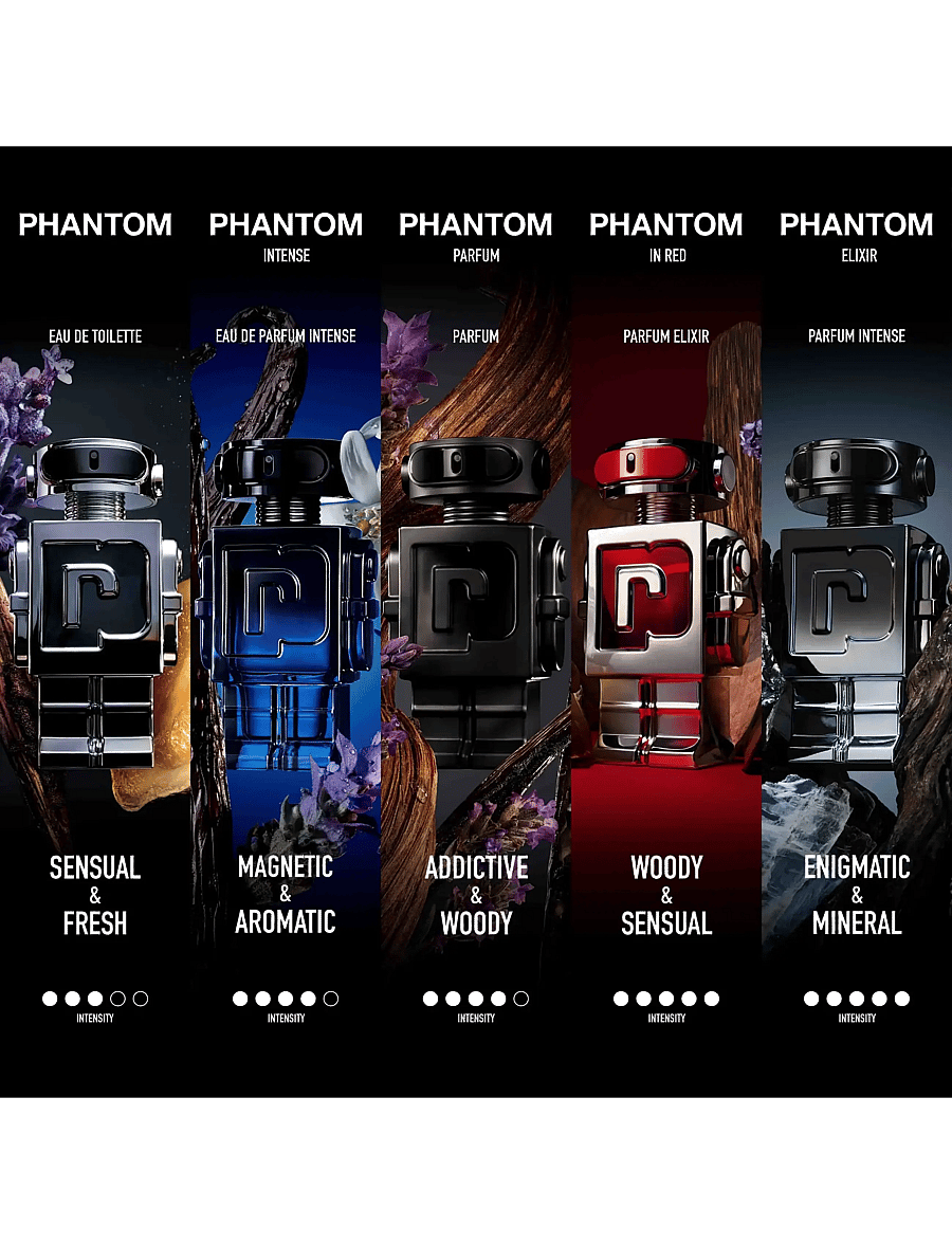 Rabanne - Phantom In Red Parfum Elixir Refillable 150 ml - til ham - clear - 3