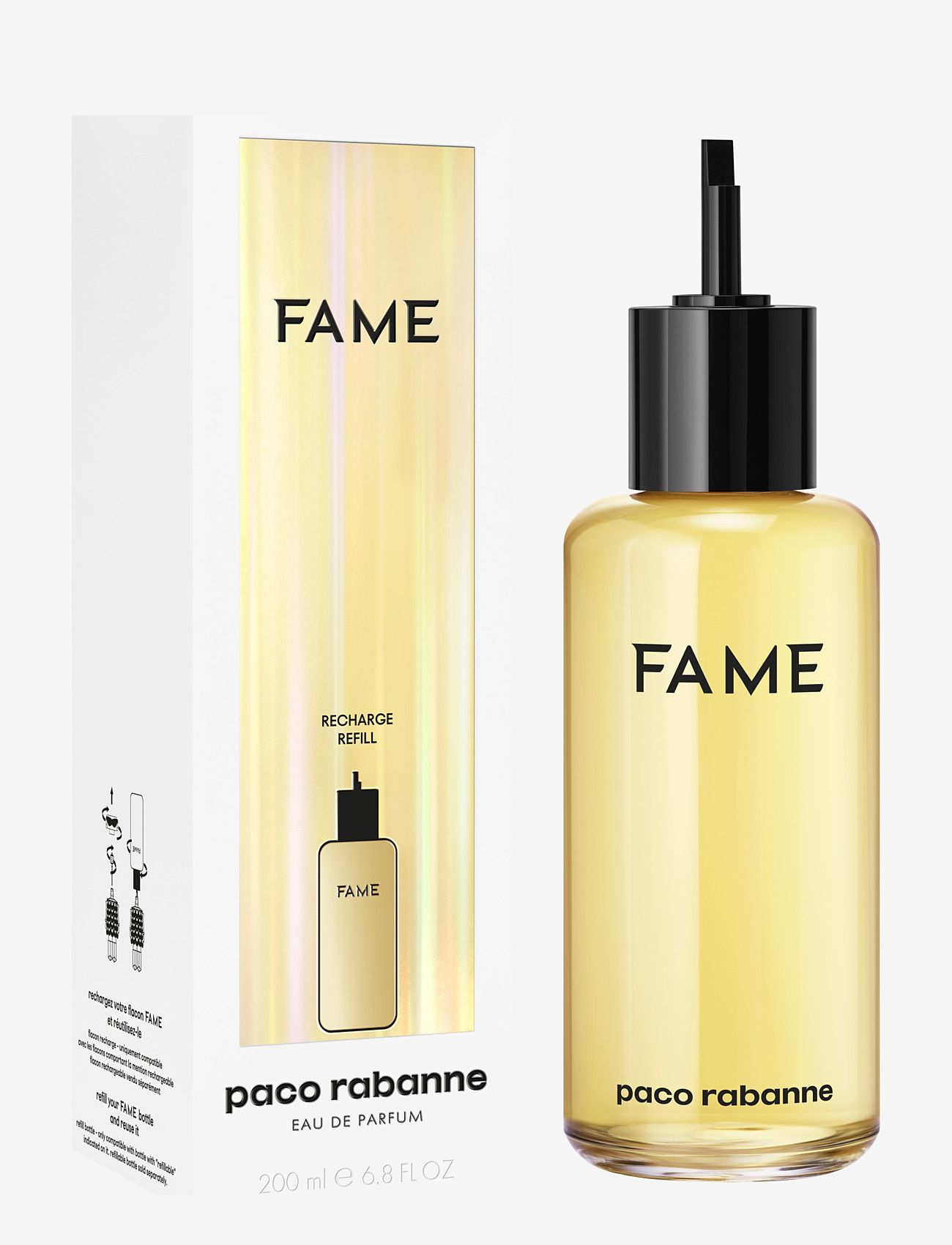 Rabanne - paco rabanne Fame Eau de toilette refill bottle 200 ML - till honom  - clear - 2