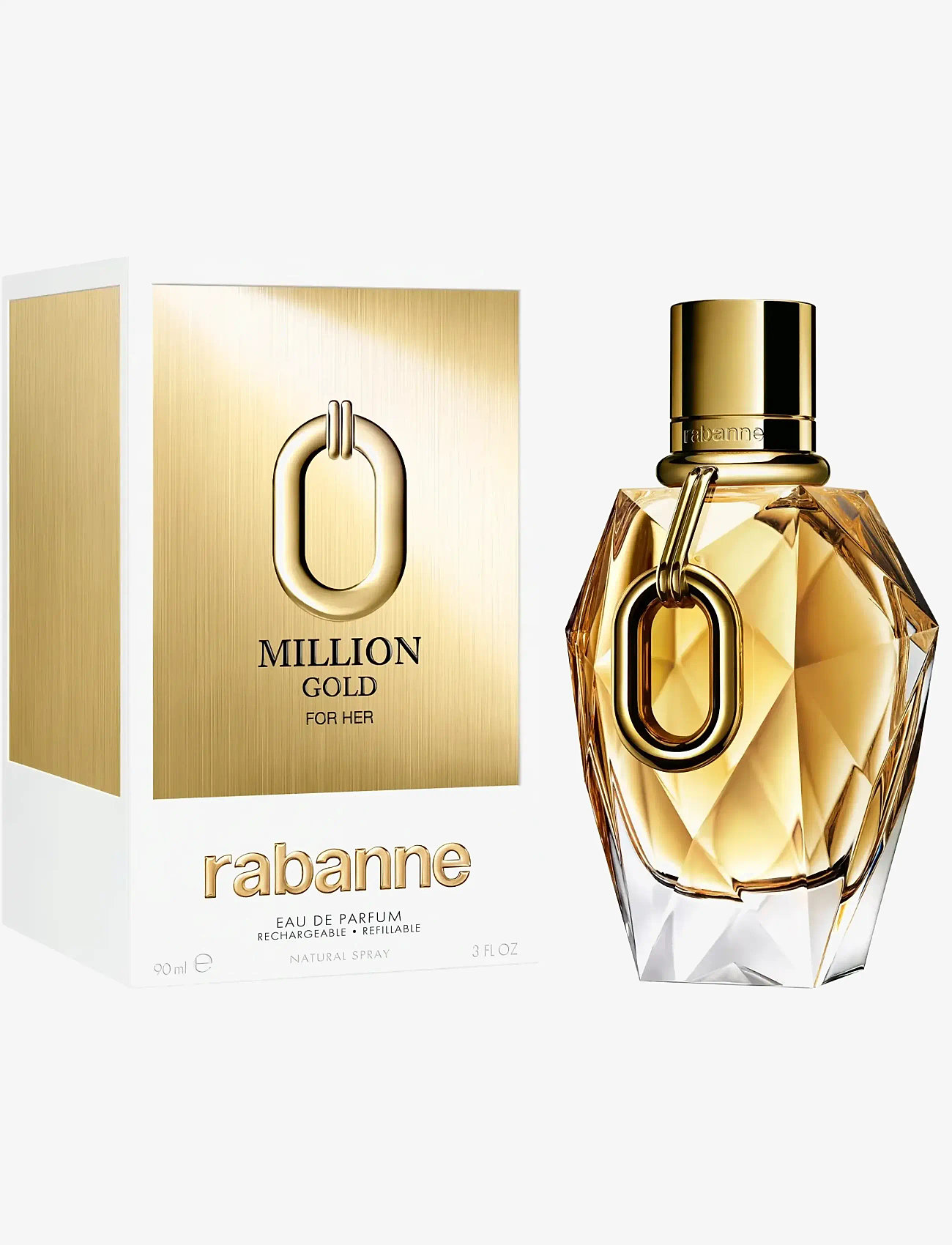Rabanne - Million Gold For Her Eau de Parfum Refillable 90 ml - til hende  - clear - 2