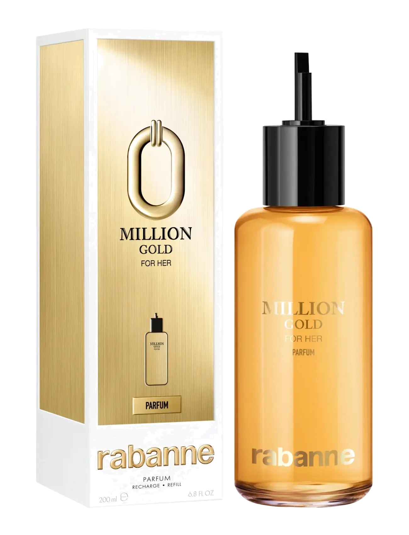 Rabanne - Million Gold For Her Parfum Refill 200 ml - till henne  - clear - 2