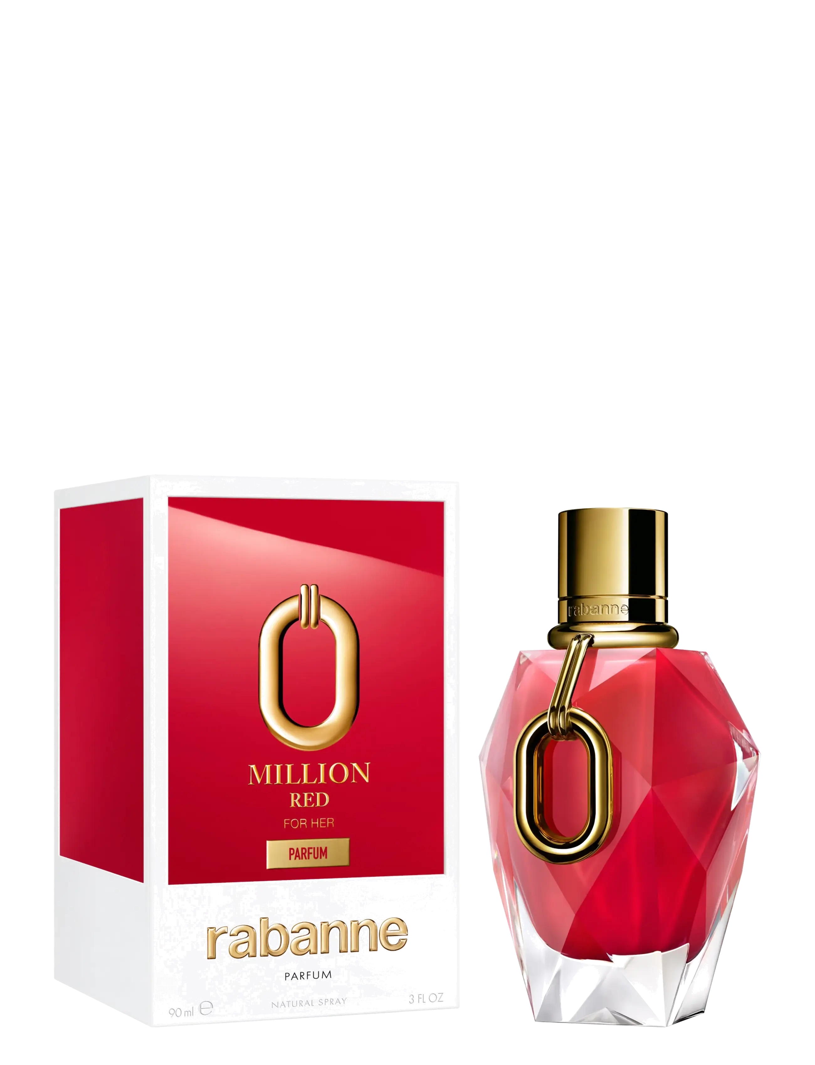 Rabanne - Million Red For Her Parfum Ceramic Refill 90 ml - bliv klar til date night - clear - 1