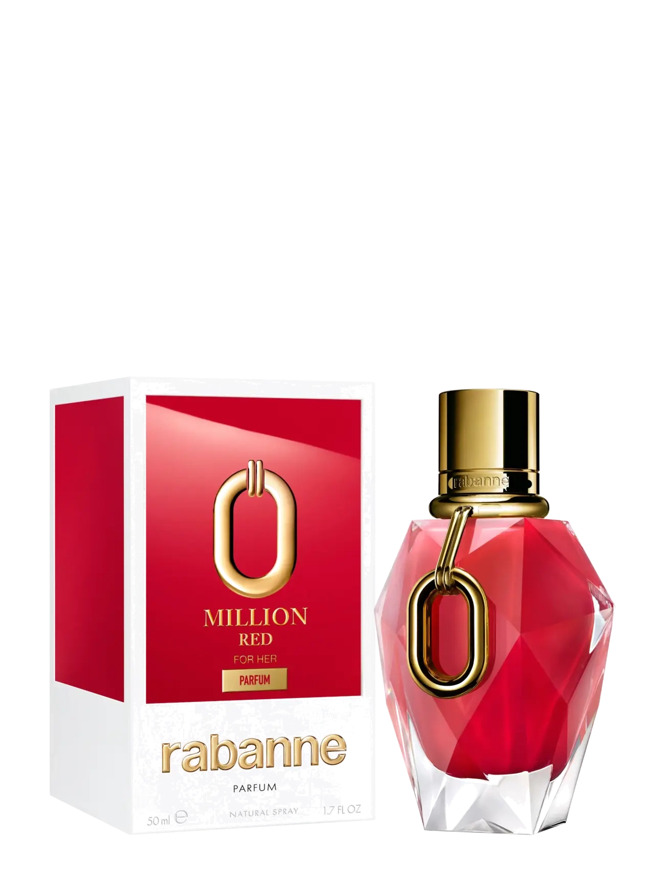 Rabanne - Million Red For Her Parfum Ceramic Refill 50 ml - bliv klar til date night - clear - 1