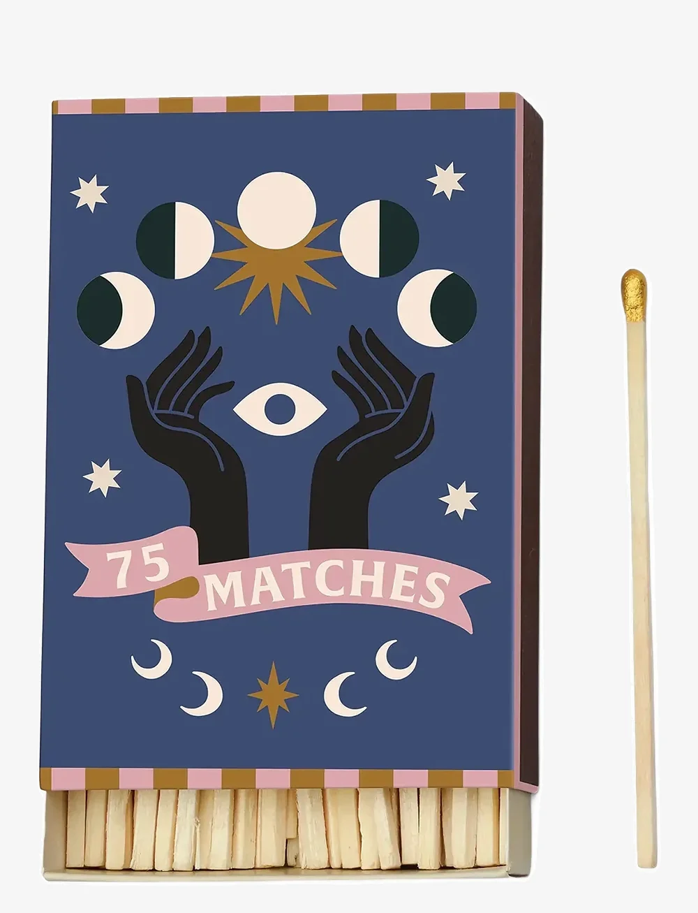 Paddywax - Adopo Boxed Matches Moon Gold - accessoires d'éclairage - dark blue - 1