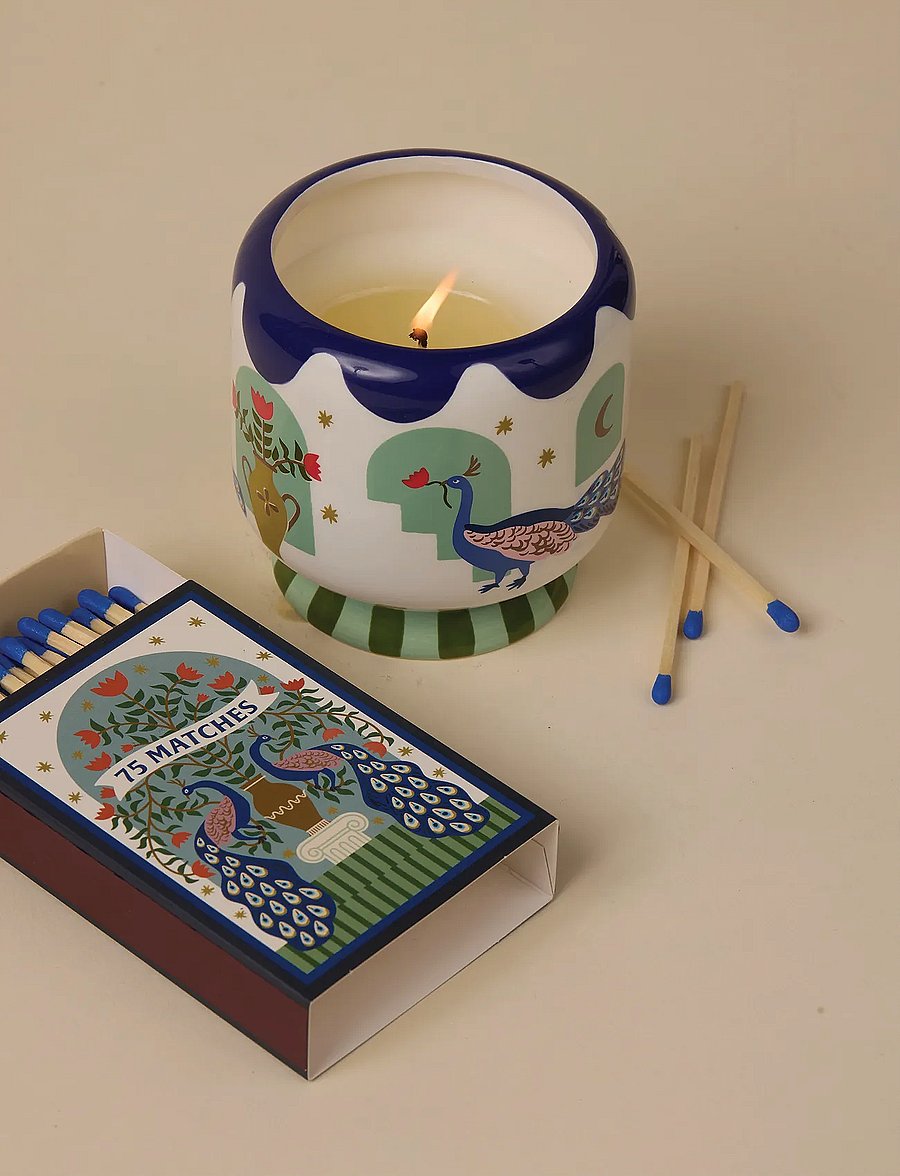 Paddywax - A Dopo Boxed Matches Peacock Blue - blue - 0