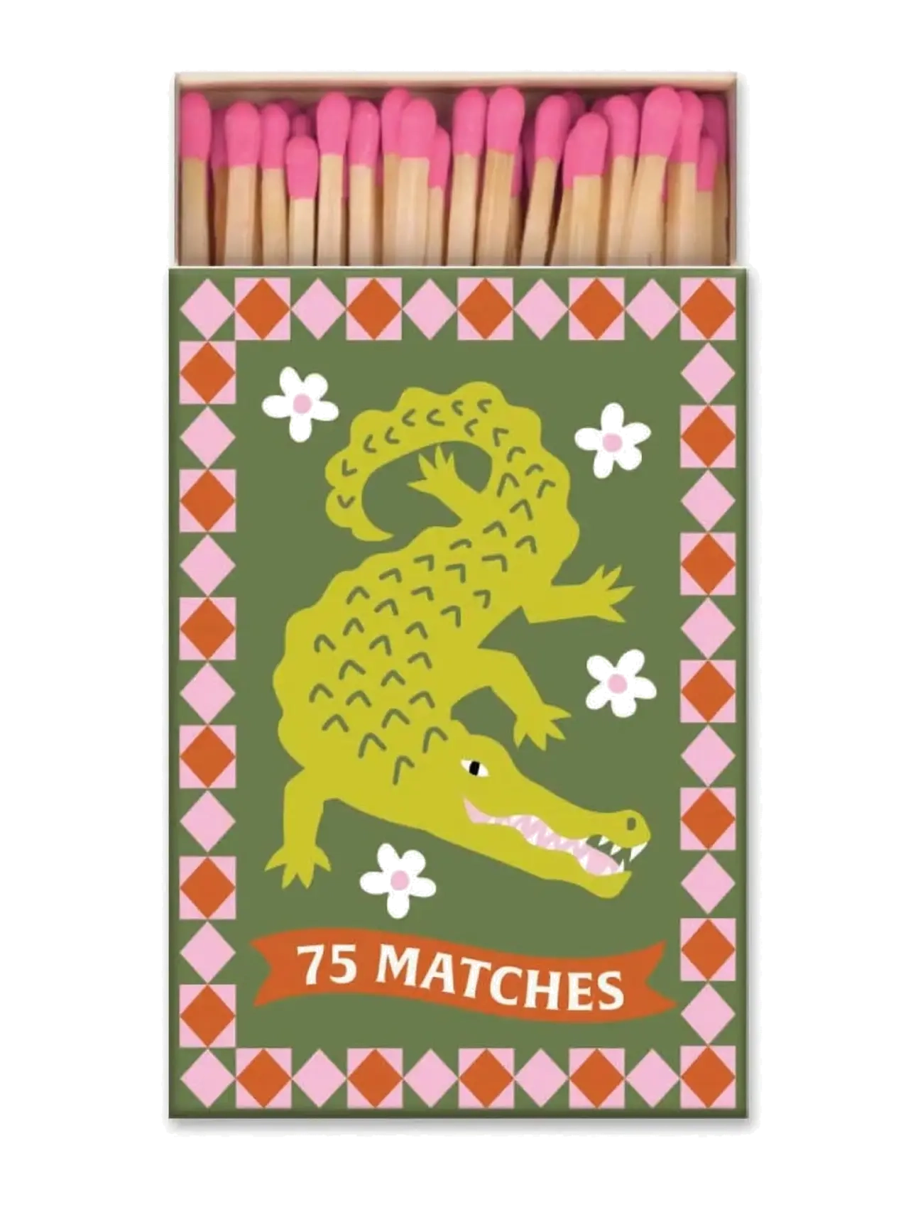 Paddywax Tändstickor A Dopos Krokodil Rosa 75 (9,6), 9.6X5X2 cm, Lighting, - Lighting Accessories, Homeware