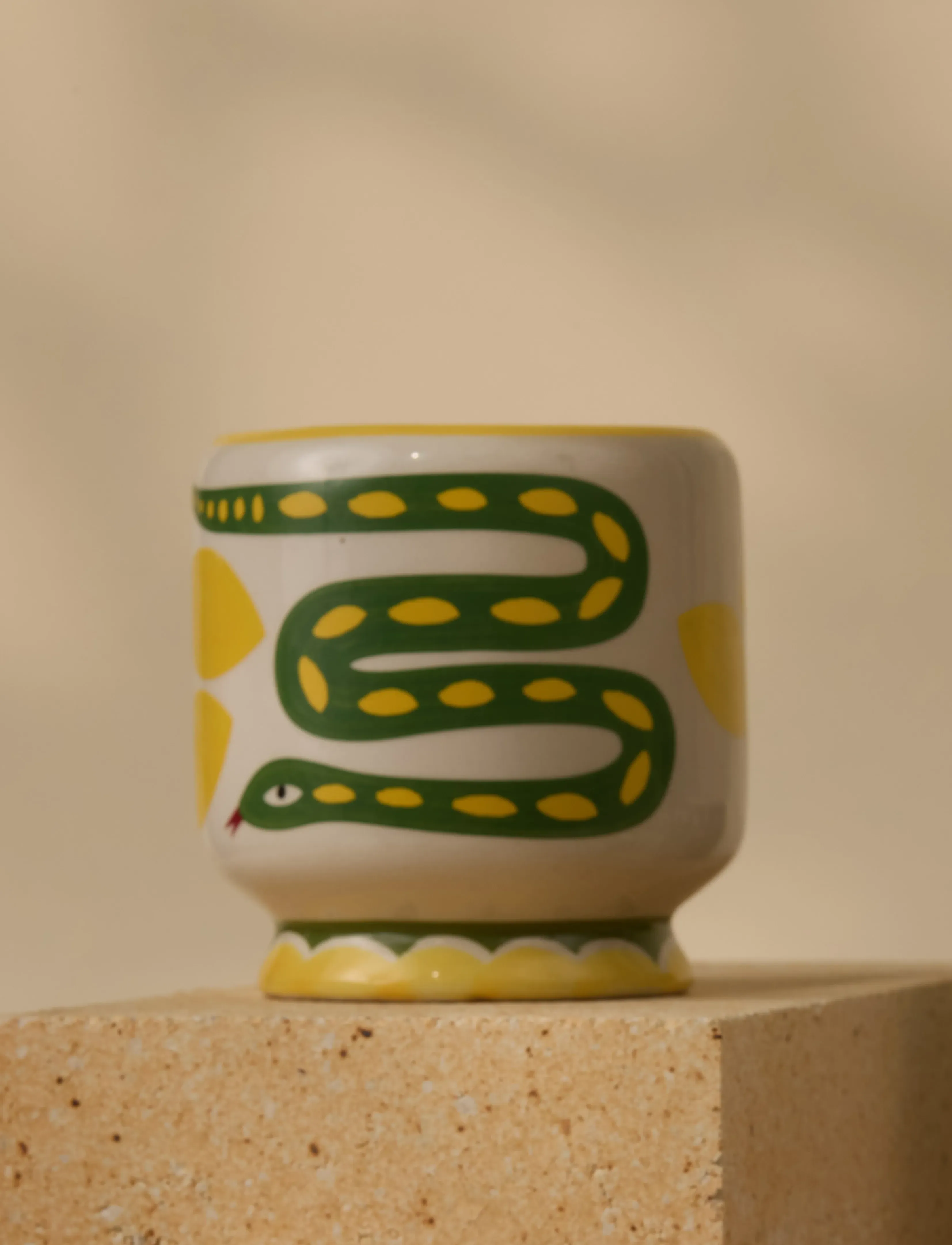 Paddywax Duftlys Adopo, Slange Vild Citrongræs, Ø 9 cm, Candles, Mehrfarbig/gemustert - Block Homeware