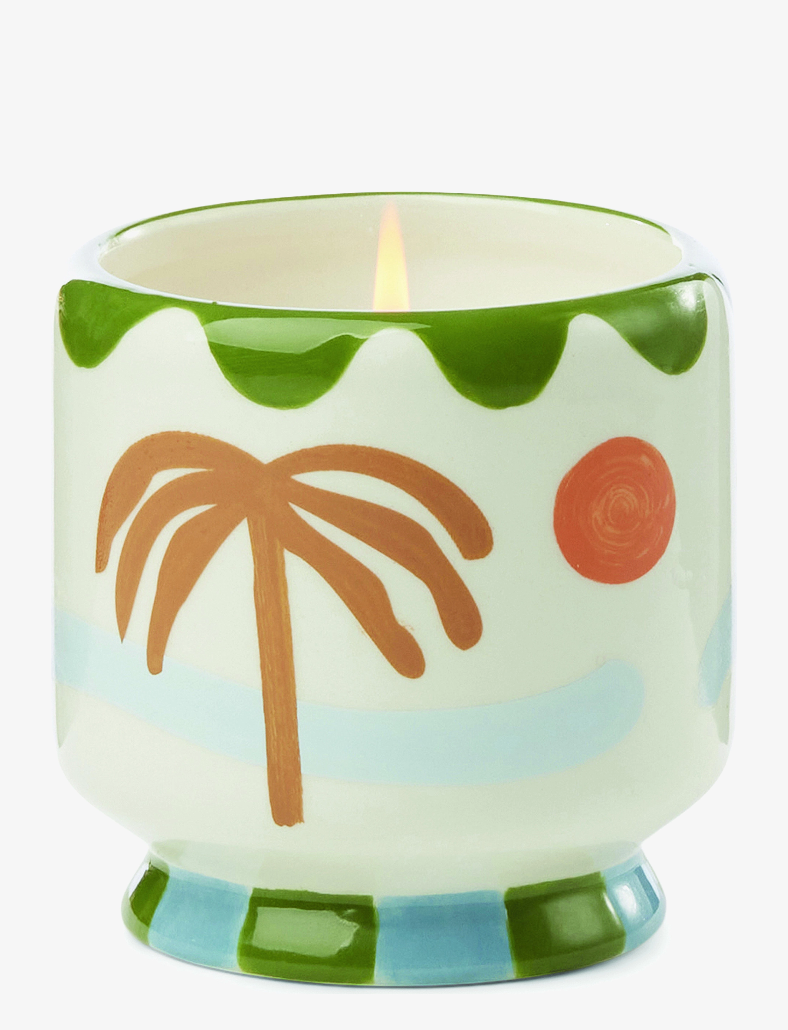 Paddywax - Adopo 8 oz./226g Palm Tree Ceramic Candle - Lush Palms Boxed - brown - 1