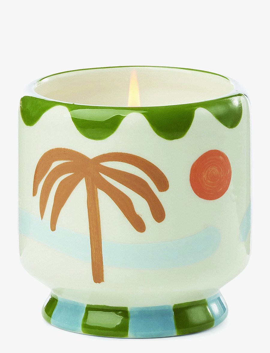 Paddywax - Adopo 8 oz./226g Palm Tree Ceramic Candle - Lush Palms Boxed - brown - 1