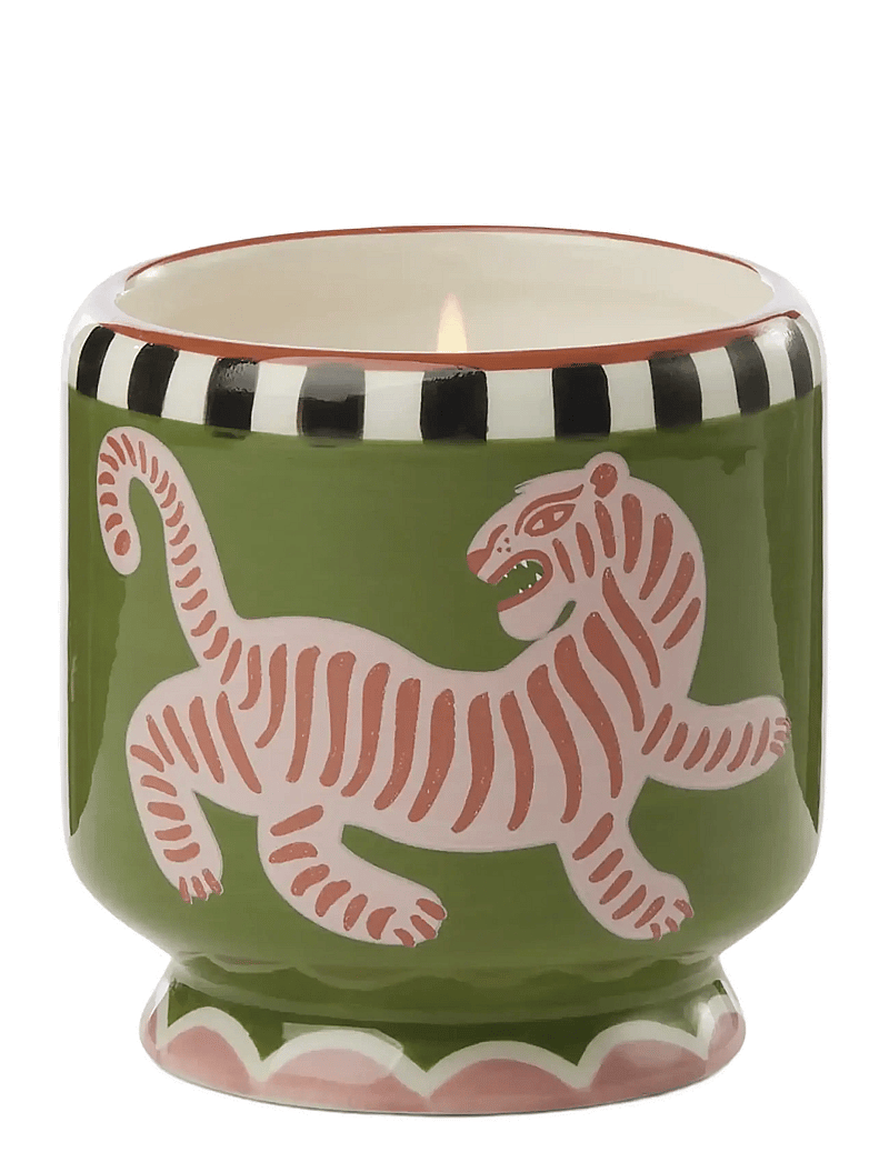 Paddywax - Adopo Tiger Ceramic Candle - Black Cedar & Fig Boxed - nach preis einkaufen - green - 2