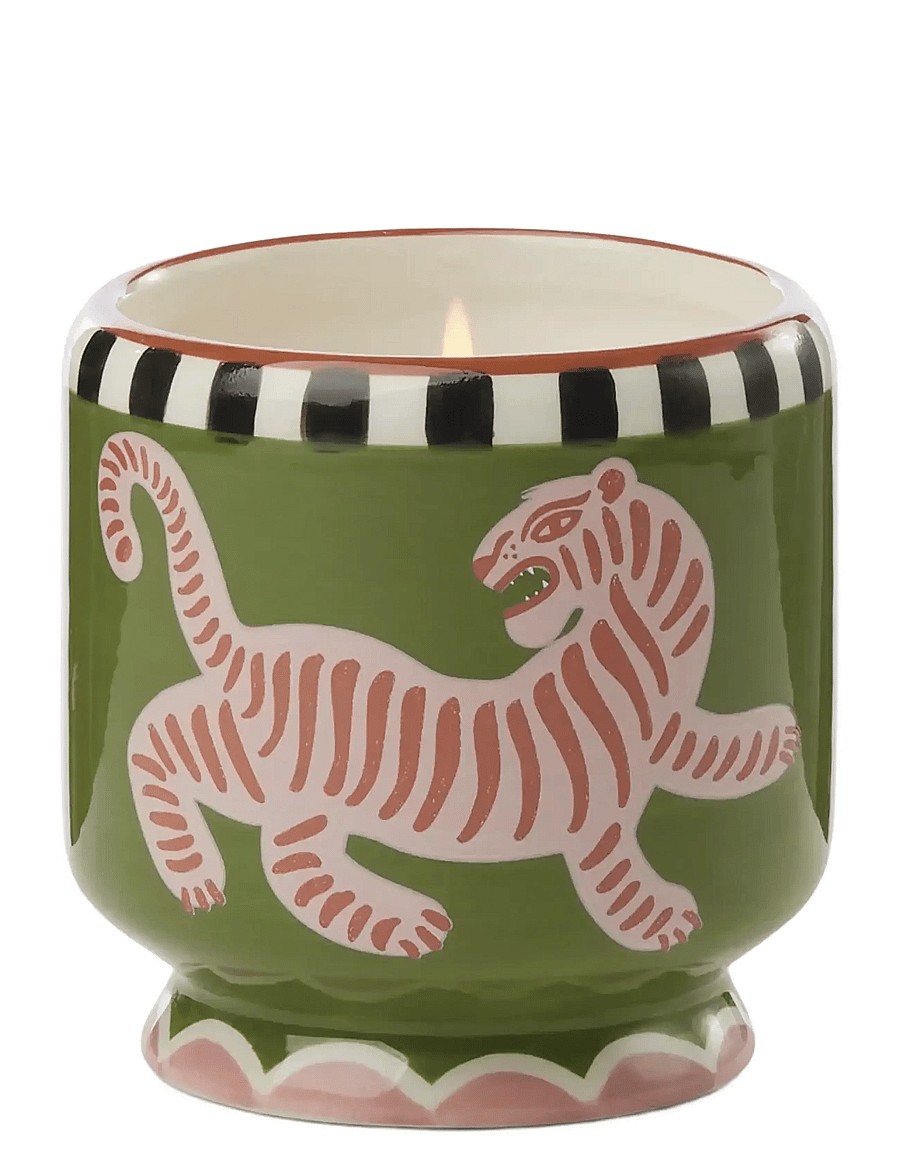 Paddywax - Adopo Tiger Ceramic Candle - Black Cedar & Fig Boxed - nach preis einkaufen - green - 2