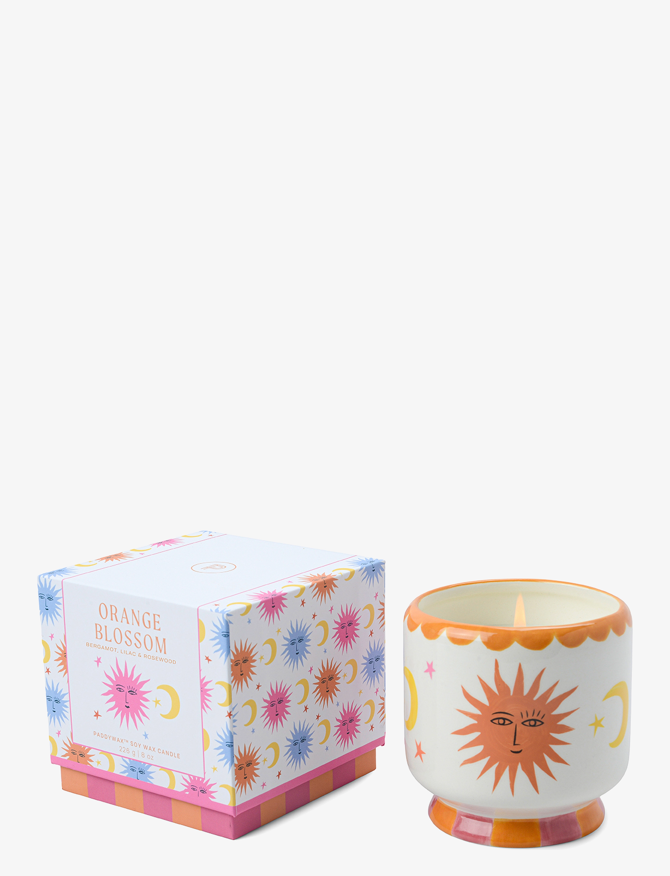 Paddywax Adopo 8 oz./226g Sun Ceramic W/ Warning Label & Dustcover - Orange Blossom Boxed - Above 500kr - BROWN / brown
