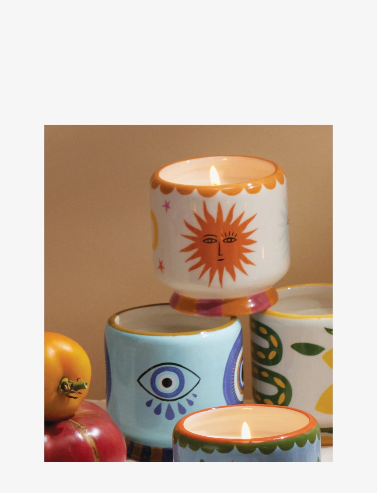Paddywax - Adopo 8 oz./226g Sun Ceramic W/ Warning Label & Dustcover - Orange Blossom Boxed - brown - 3