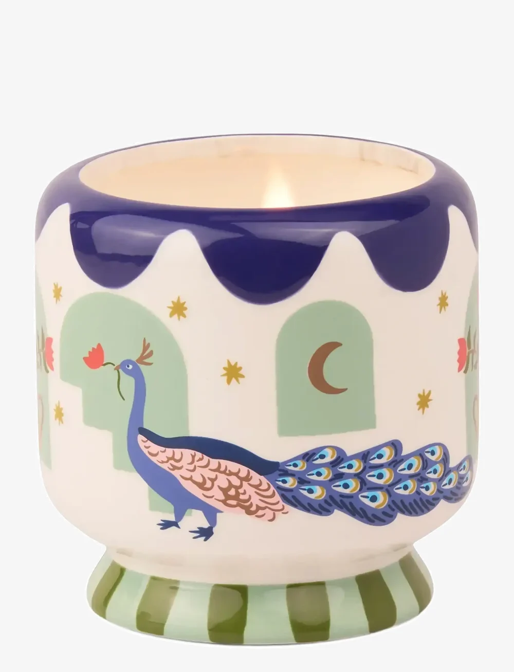 Paddywax - A DopoPeacock Ceramic Candle - Misted Lime - vaškinės žvakės - multicolored - 1
