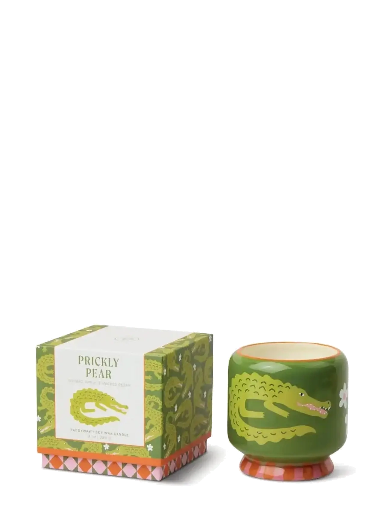Paddywax Doftljus Adopo Krokodil 226G Fikonkaktus, Scented Candles, Grøn, Str: 10X8X8CM