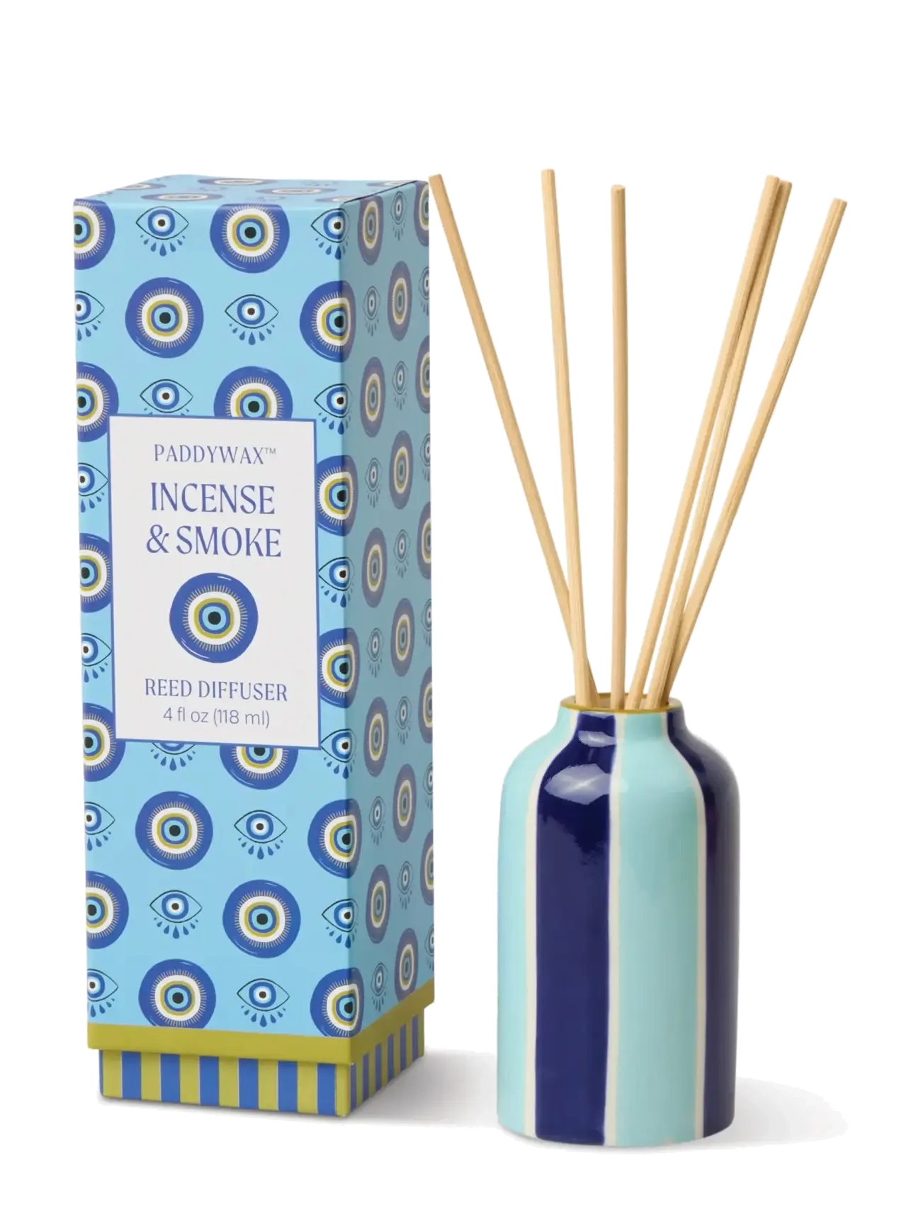 Paddywax Diffuser I Keramik Adopo Eye 118 Ml Rökelse Och Rök, 6X6X11.8 cm, Home, Blau - Fragrance Diffusers, Homeware