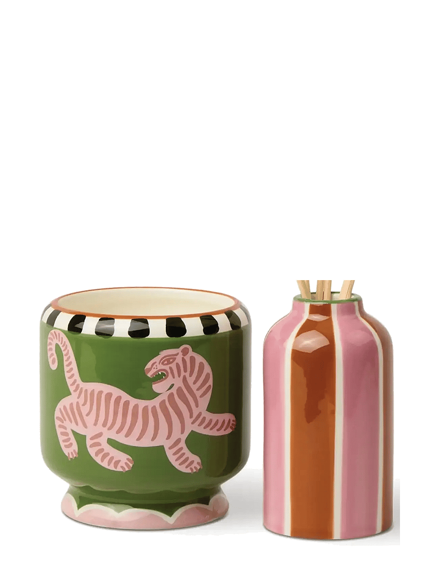 Paddywax - Diffuser i keramik Adopo Tiger 118 ml - Black Cedar & Fig - red - 1