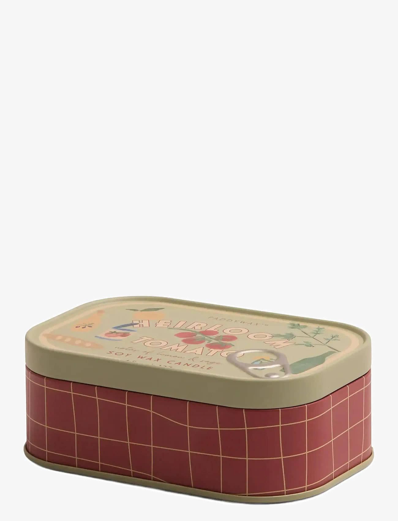 Paddywax - Bistro Tomato Printed Tin Candle - Heirloom Tomato - teeküünlahoidjad - red - 0