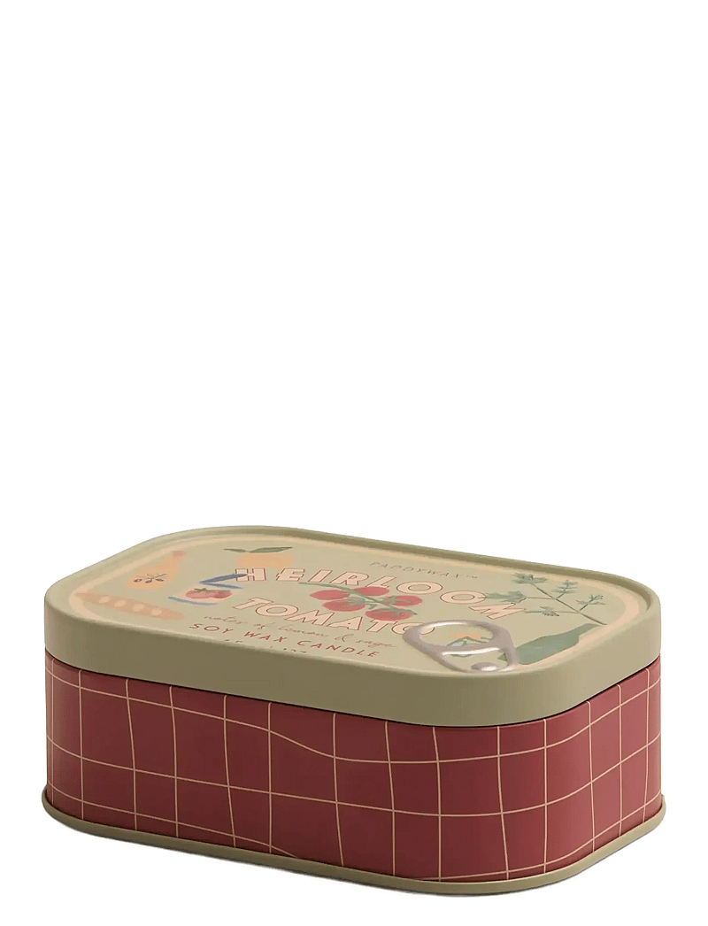 Paddywax - Bistro Tomato Printed Tin Candle - Heirloom Tomato - teeküünlahoidjad - red - 0