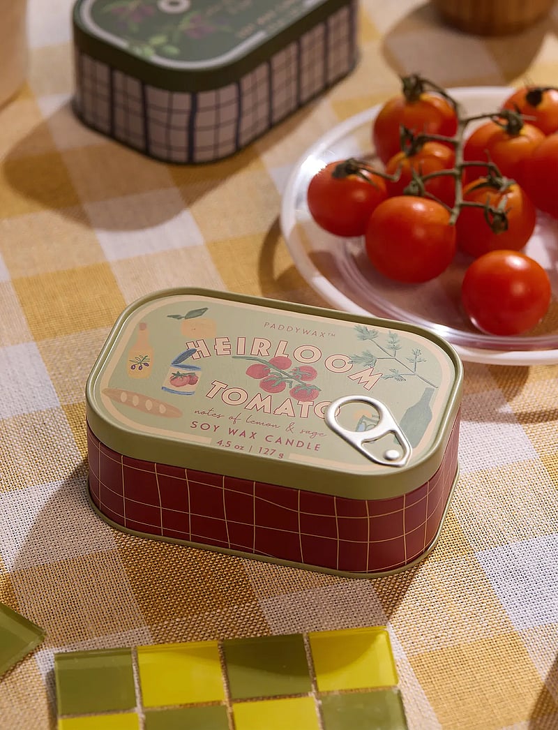 Paddywax - Bistro Tomato Printed Tin Candle - Heirloom Tomato - teeküünlahoidjad - red - 3