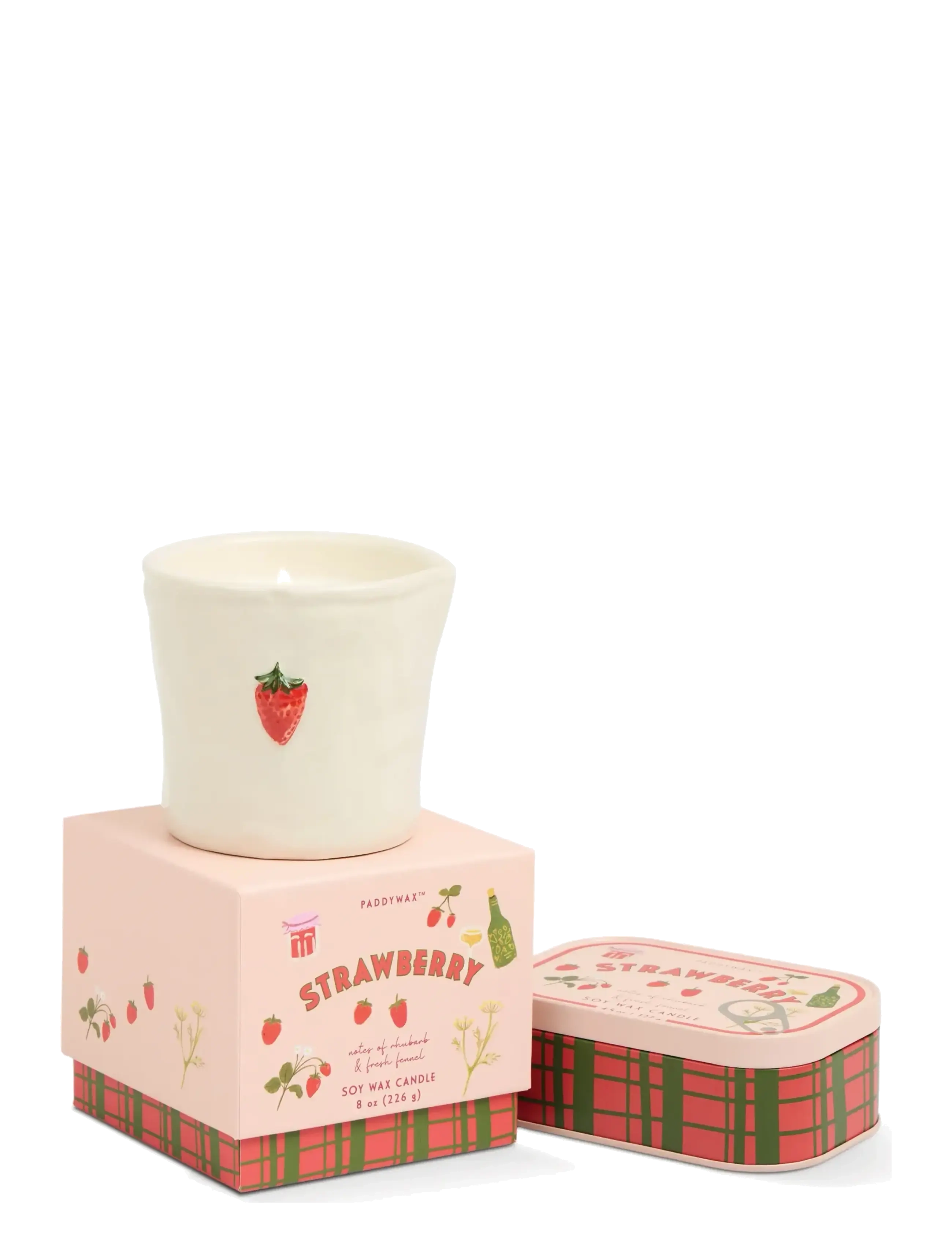 Paddywax - Doftljus i keramikkrus Bistro  - Jordgubb - above 500kr - white - 1