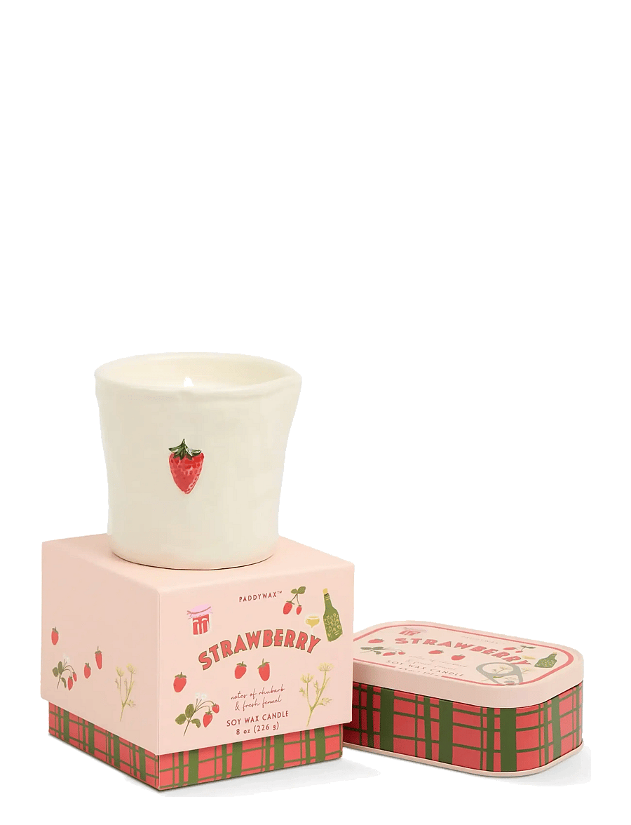 Paddywax - Doftljus i keramikkrus Bistro - Jordgubb - above 500kr - white - 1