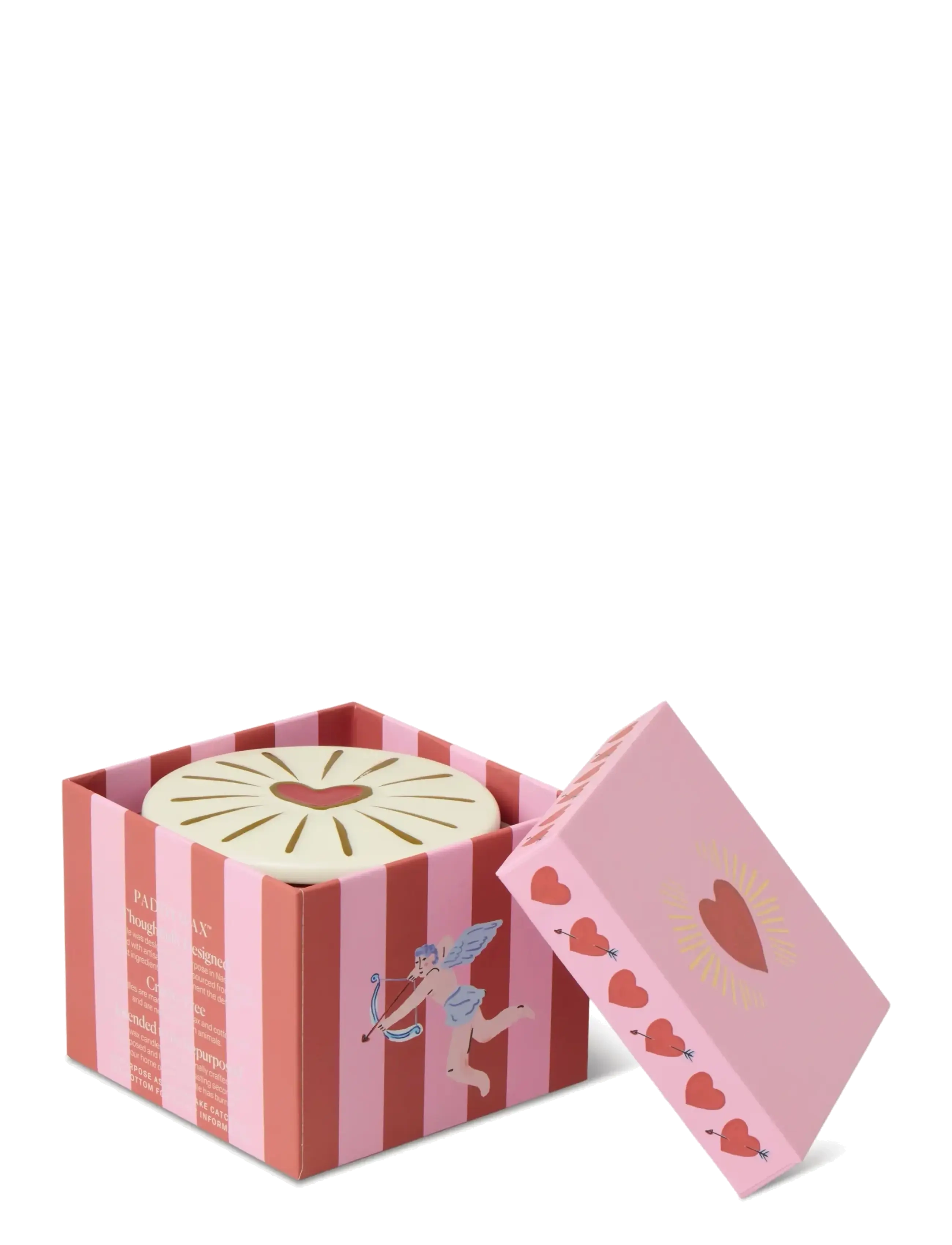 Paddywax - Doftljus Charmed Heart 226 g - Rött glas med lock i keramik med hjärta  - Wild Fig & Rose - mellem 200-500 kr - pink - 1