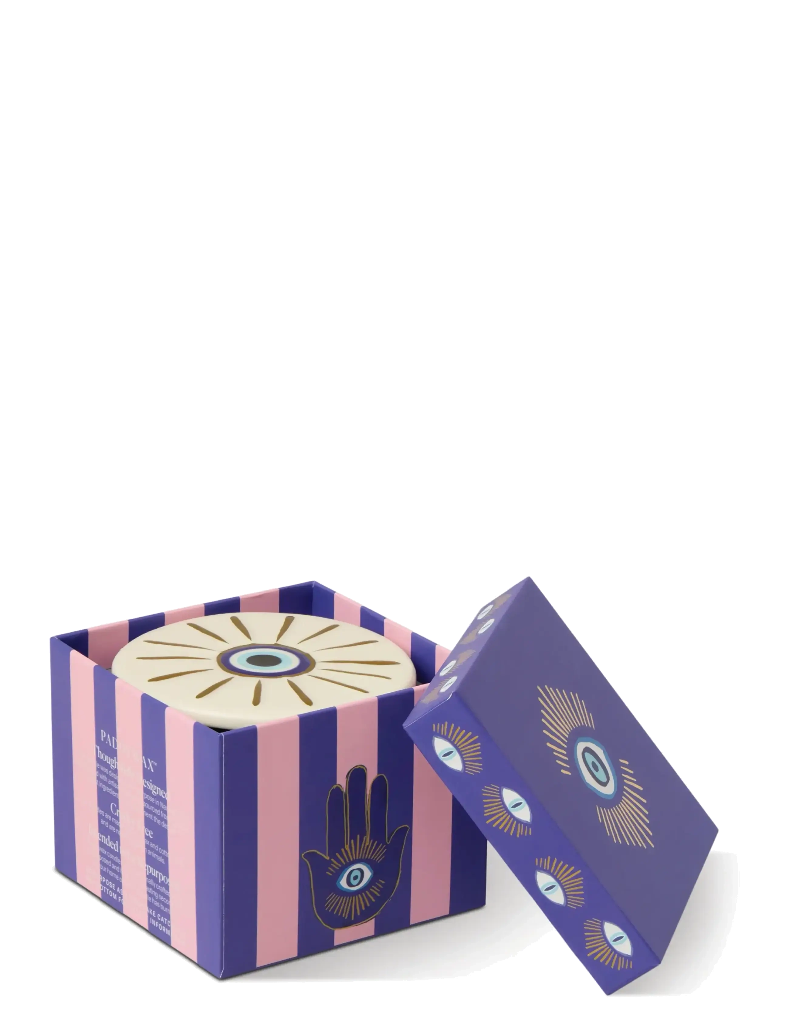 Paddywax - Doftljus Charmed Evil Eye 226 g- Blått Glas med lock i keramik - Incense & Smoke - above 500kr - blue - 1