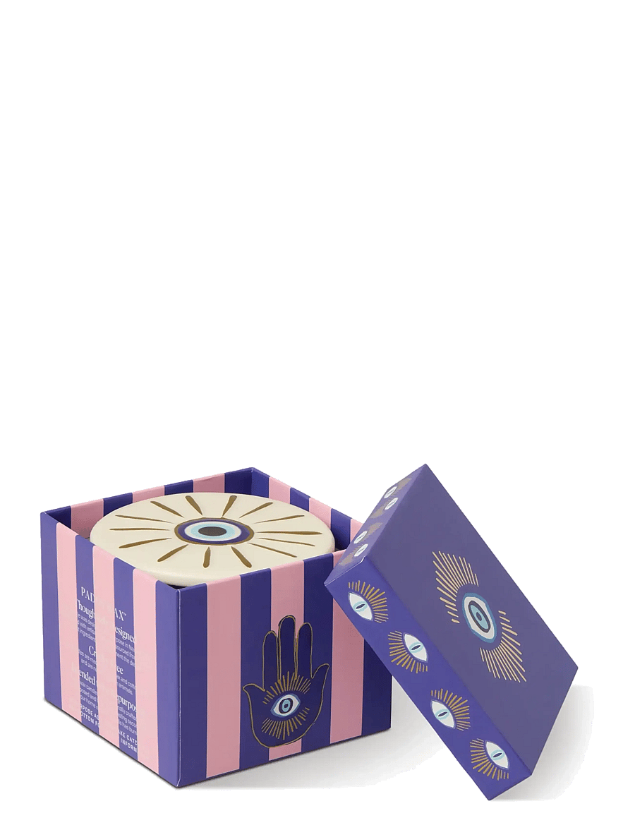 Paddywax - Doftljus Charmed Evil Eye 226 g- Blått Glas med lock i keramik - Incense & Smoke - above 500kr - blue - 1