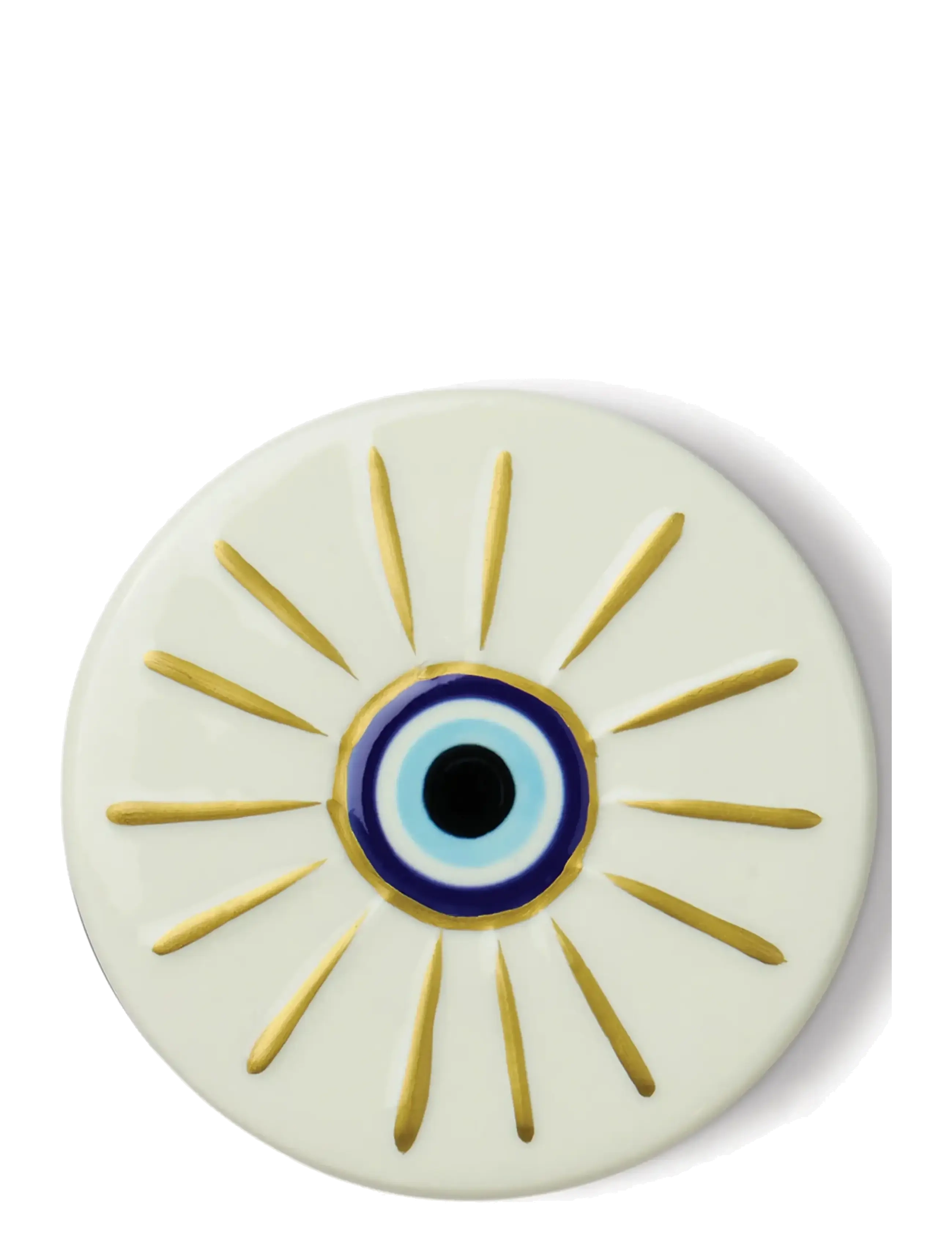 Paddywax - Doftljus Charmed Evil Eye 226 g- Blått Glas med lock i keramik - Incense & Smoke - above 500kr - blue - 3
