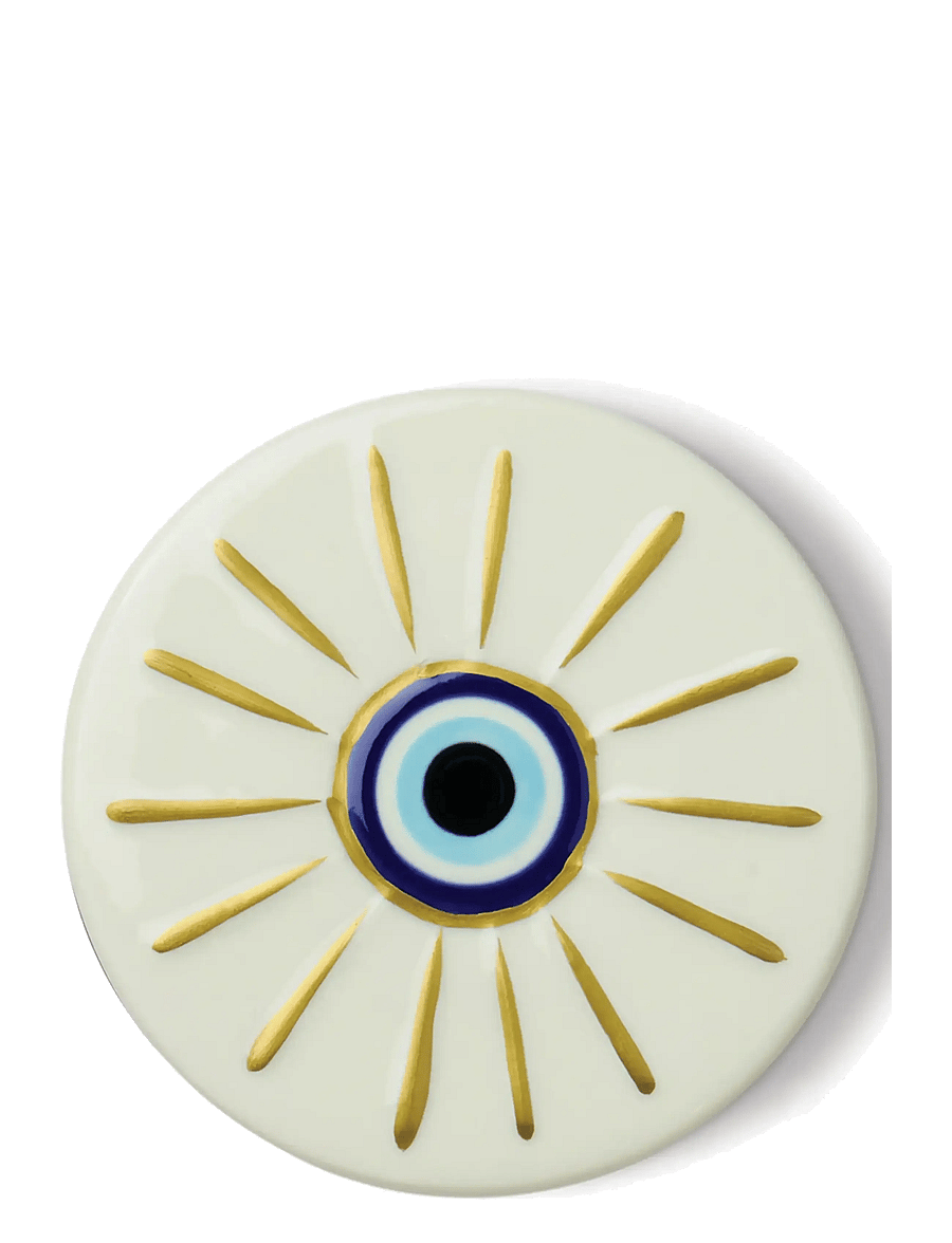 Paddywax - Doftljus Charmed Evil Eye 226 g- Blått Glas med lock i keramik - Incense & Smoke - above 500kr - blue - 3