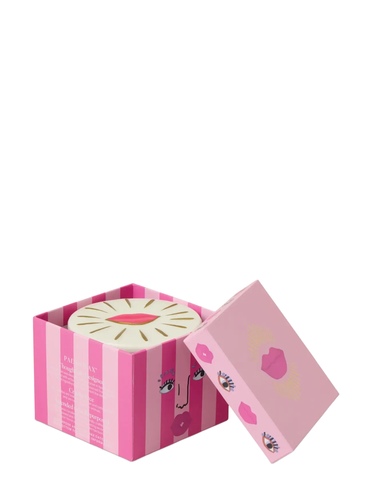 Paddywax - Doftljus Charmed Lips 226 g- Rosa Glas med lock i keramik - Smoked Cherry - pink - 2