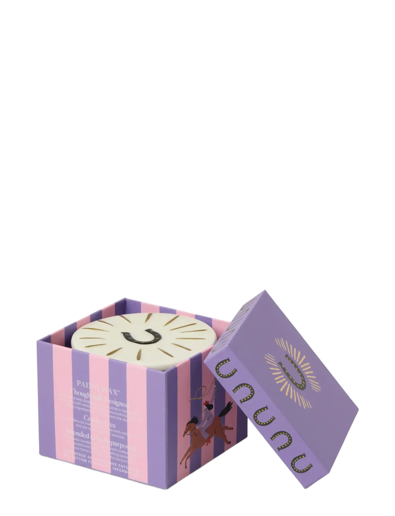 Paddywax - Doftljus Charmed Horseshoe  226 g- Svart Glas med lock i keramik - Tabac & Pine - above 500kr - purple - 3
