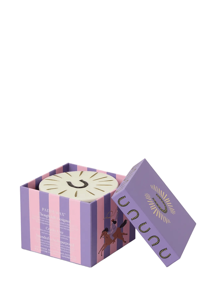 Paddywax - Doftljus Charmed Horseshoe 226 g- Svart Glas med lock i keramik - Tabac & Pine - above 500kr - purple - 3
