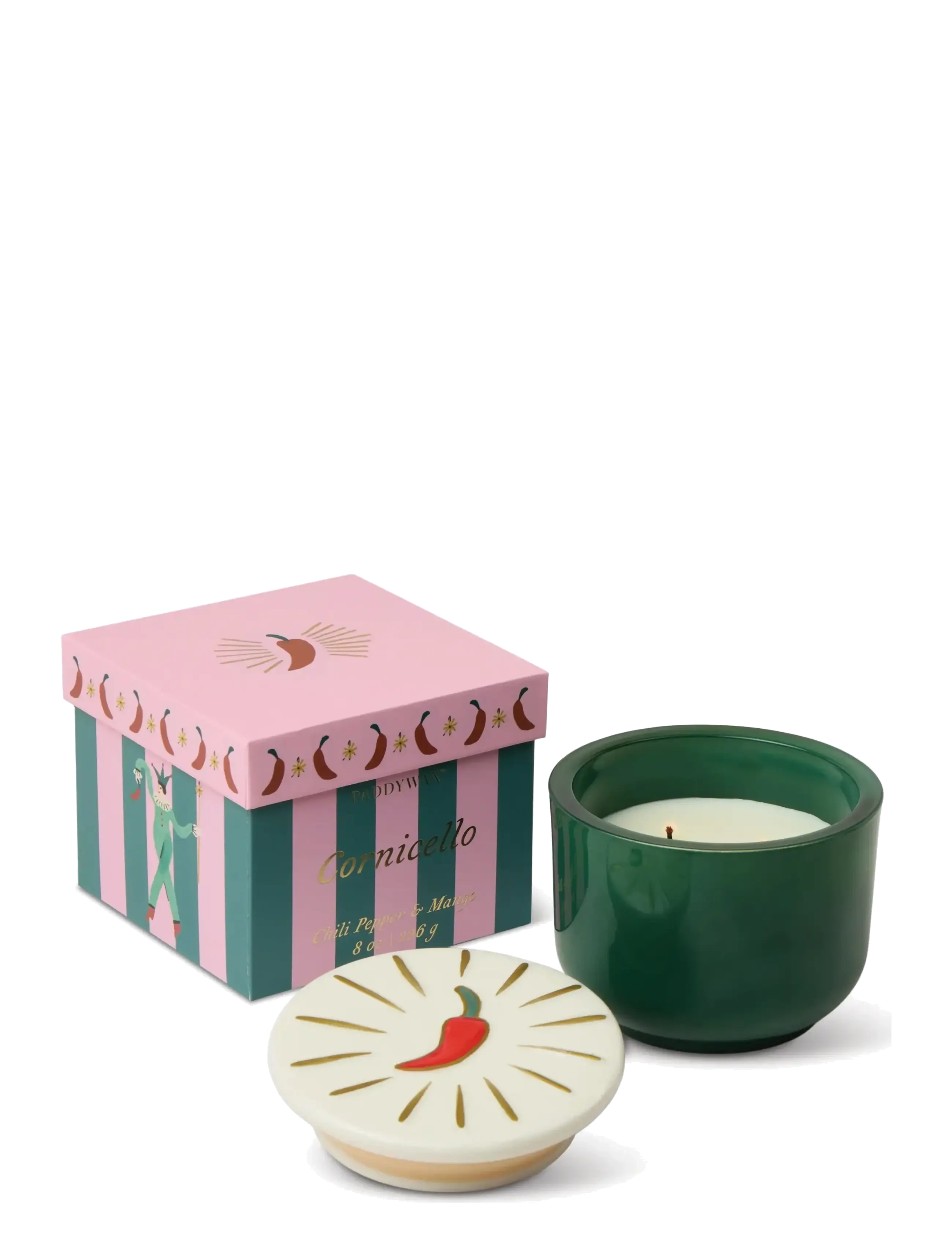 Paddywax - Doftljus Charmed Chili   226 g-  Grönt Glas med lock i keramik - Chilip Pepper & Mango - above 500kr - green - 2