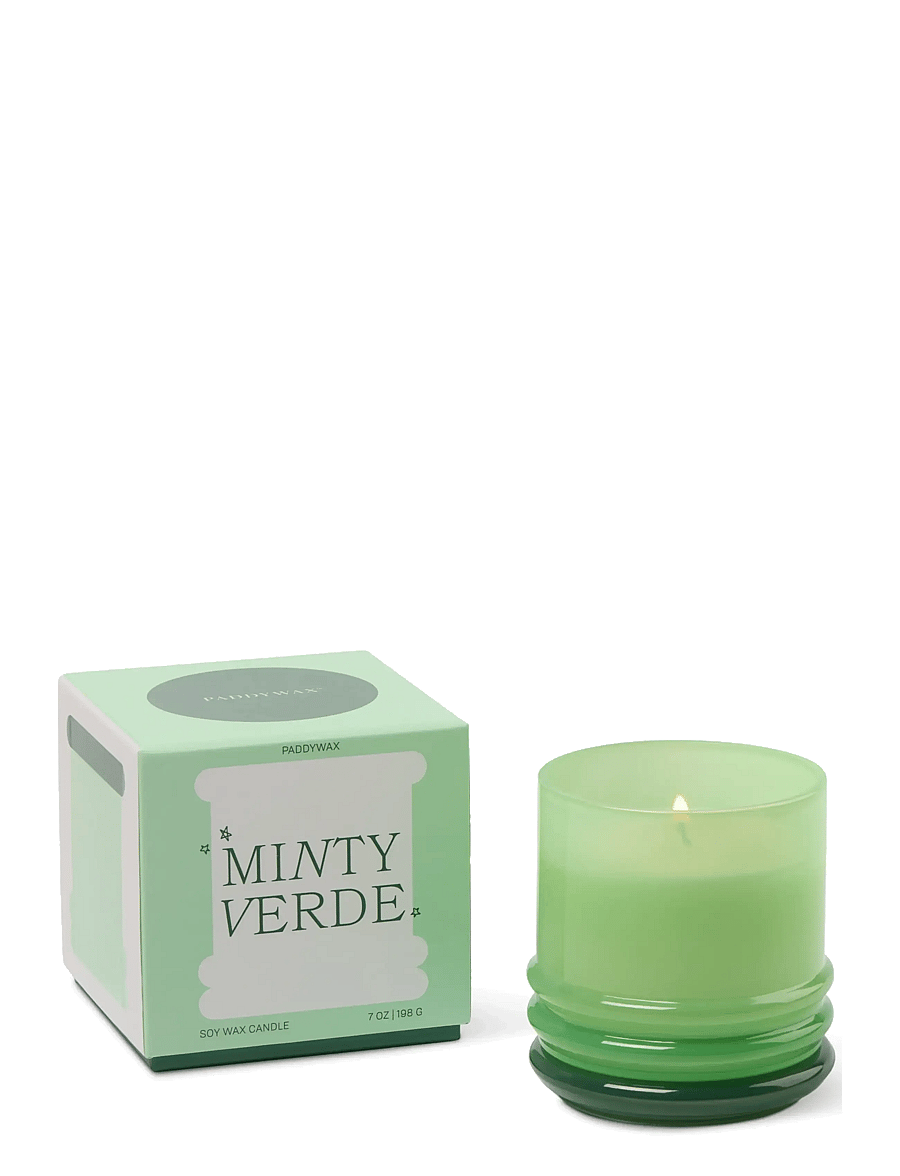 Paddywax - Doftljus Stacked i 2 färgat glas- Klargrönt/ mörkgrönt - Minty Verde - green - 0