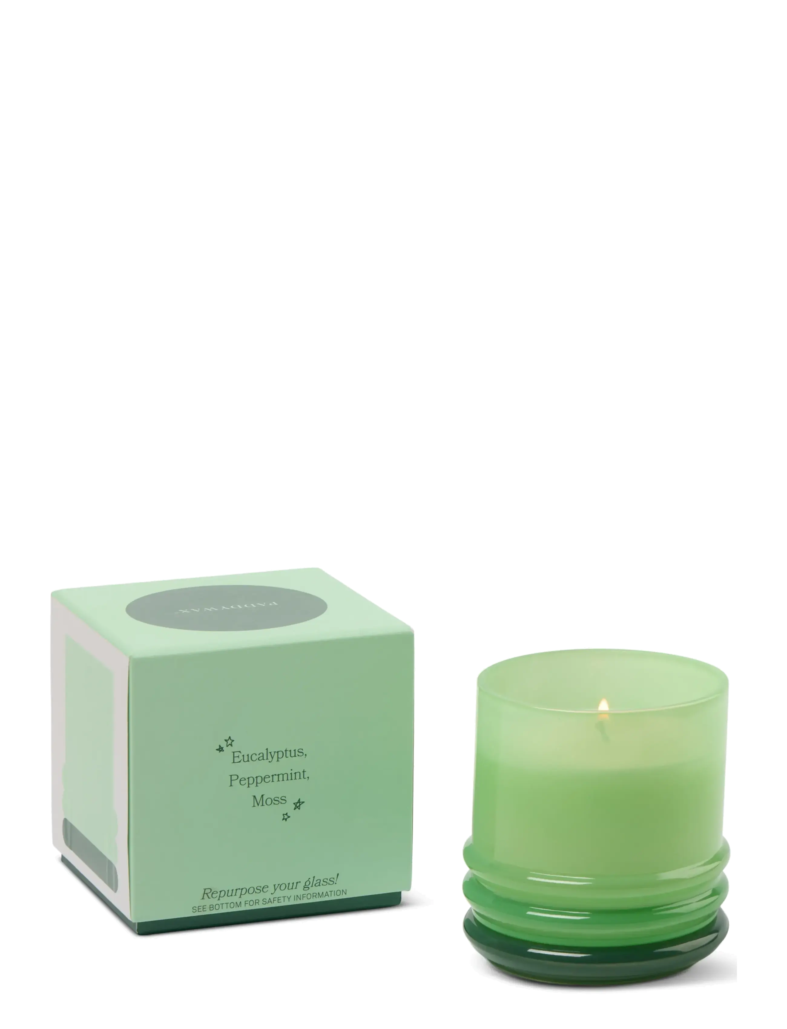 Paddywax - Doftljus Stacked i 2 färgat glas-  Klargrönt/ mörkgrönt - Minty Verde - green - 1
