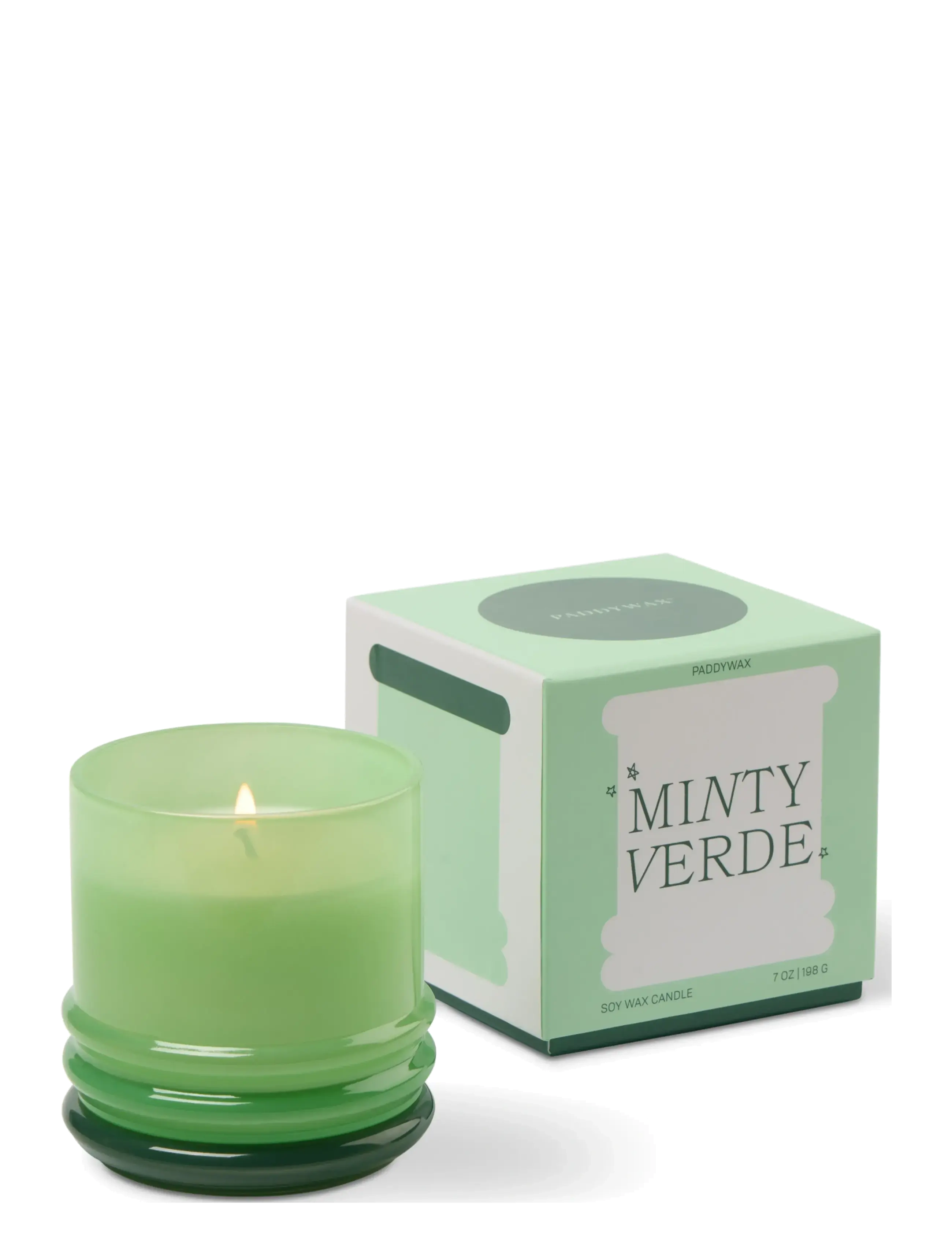 Paddywax - Doftljus Stacked i 2 färgat glas- Klargrönt/ mörkgrönt - Minty Verde - green - 3
