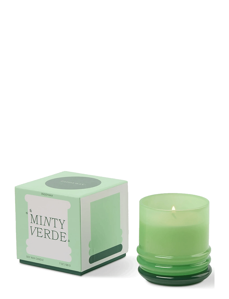 Paddywax - Doftljus Stacked i 2 färgat glas- Klargrönt/ mörkgrönt - Minty Verde - green - 5