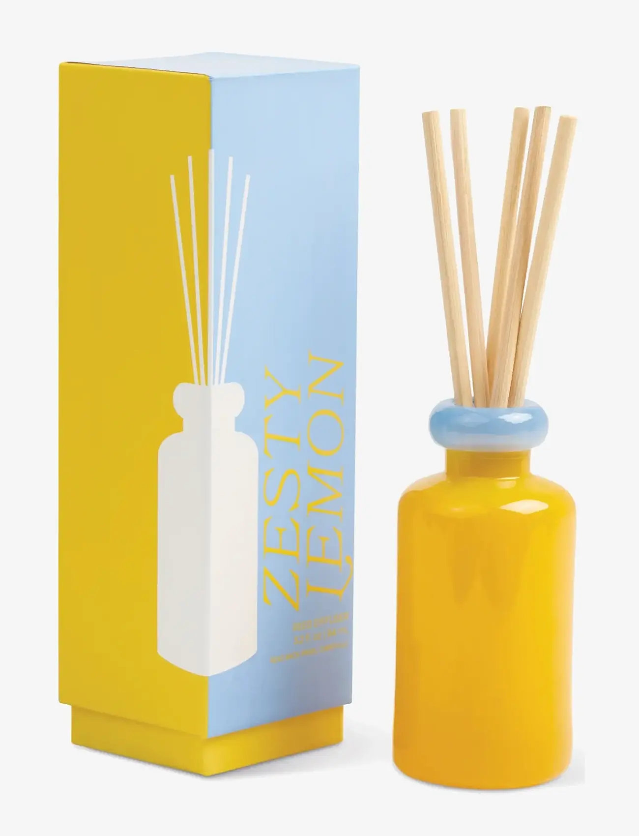Paddywax - Doftdiffuser Stacked i 2 färgat glas - Gul/ blå - Zesty Lemon - yellow - 0